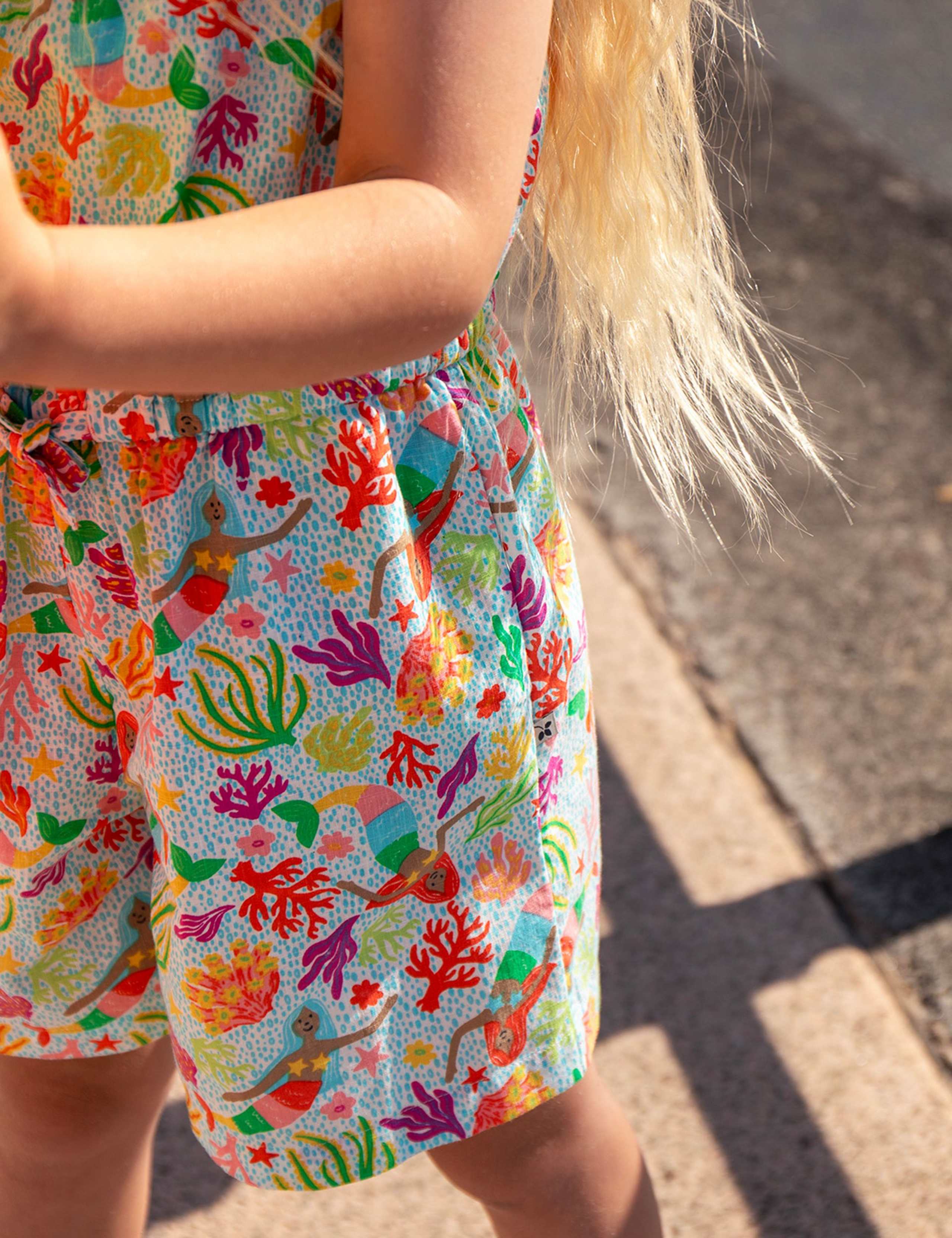 Pure Cotton Mermaid Strappy Playsuit (2-10 Yrs) 3 of 5