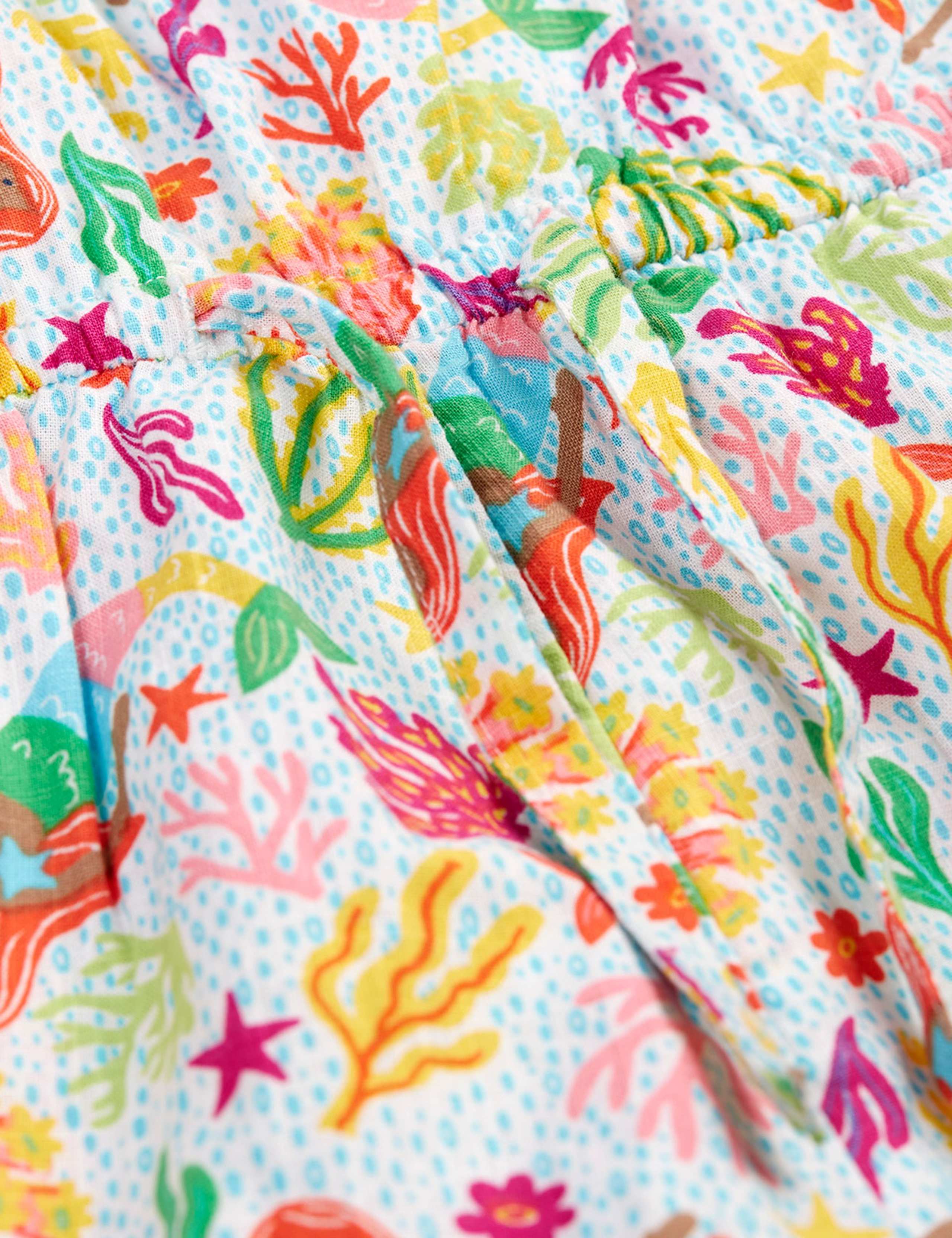 Pure Cotton Mermaid Strappy Playsuit (2-10 Years) 4 of 5