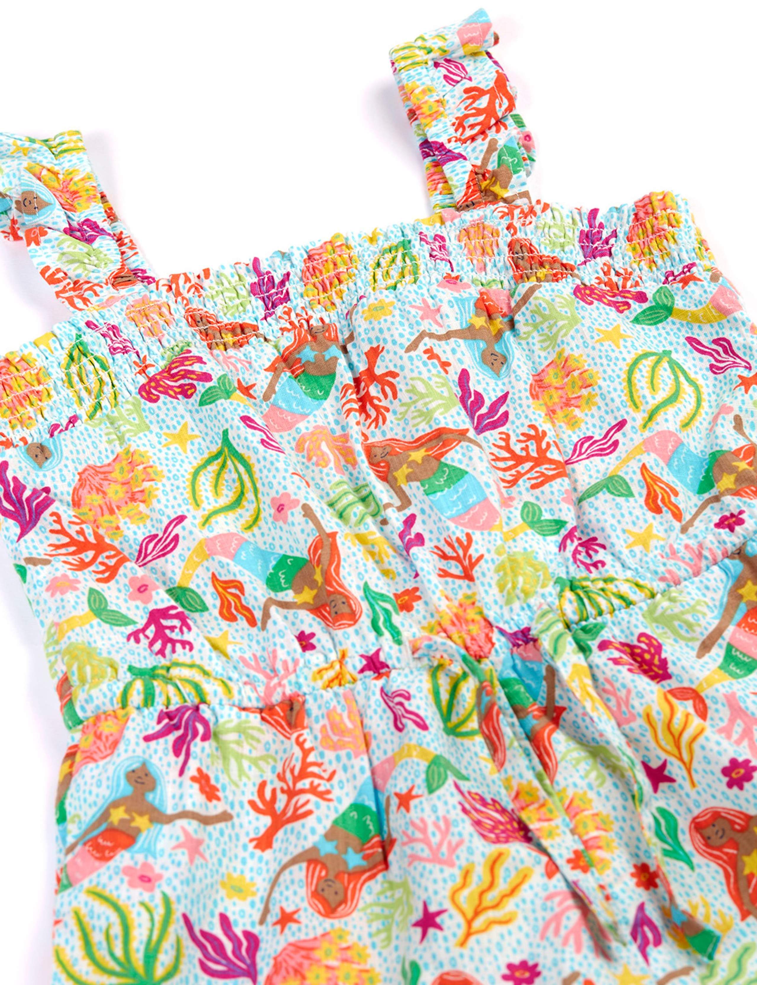 Pure Cotton Mermaid Strappy Playsuit (2-10 Yrs) 5 of 5