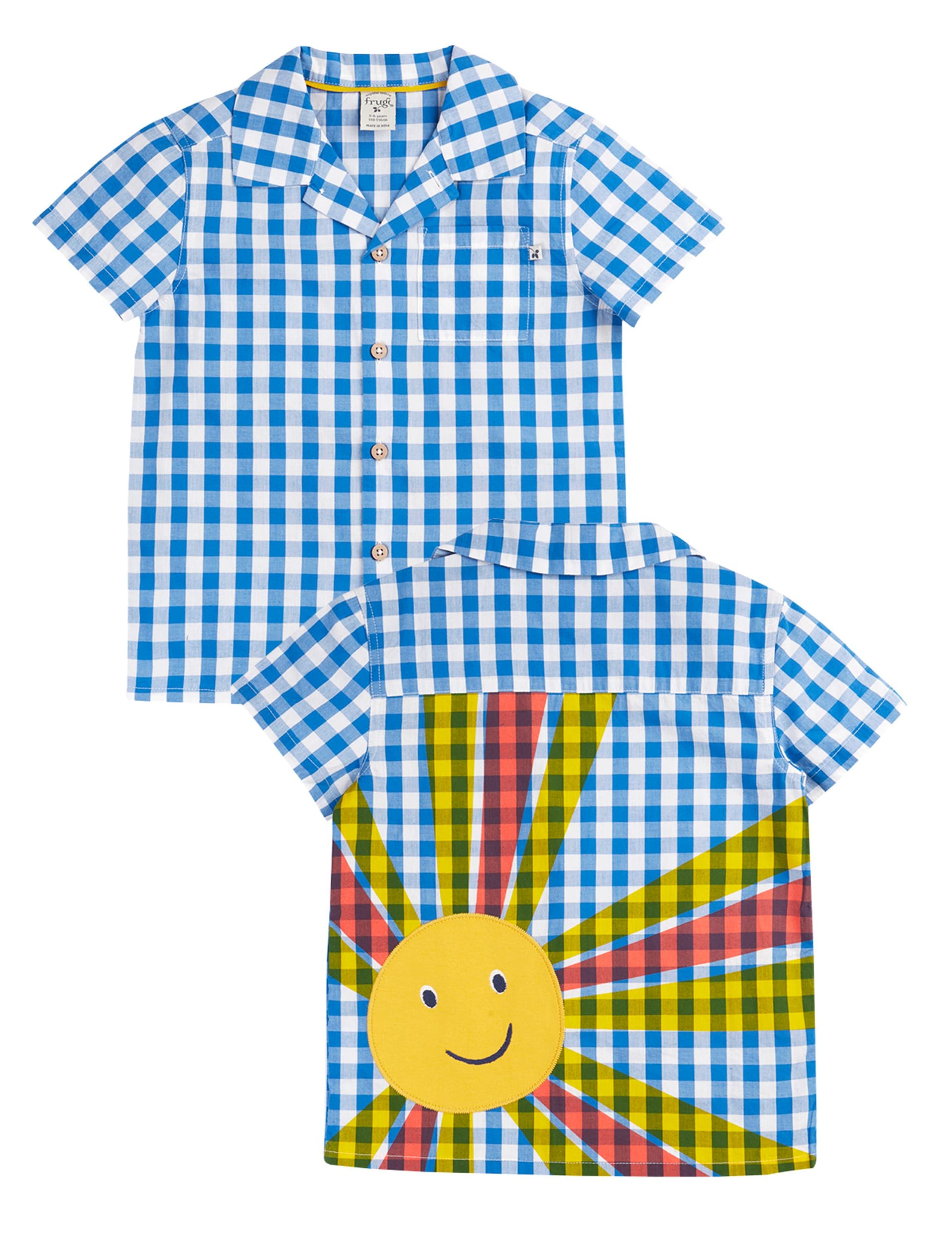 Pure Cotton Checked Sun Shirt (2-10 Yrs) 1 of 5