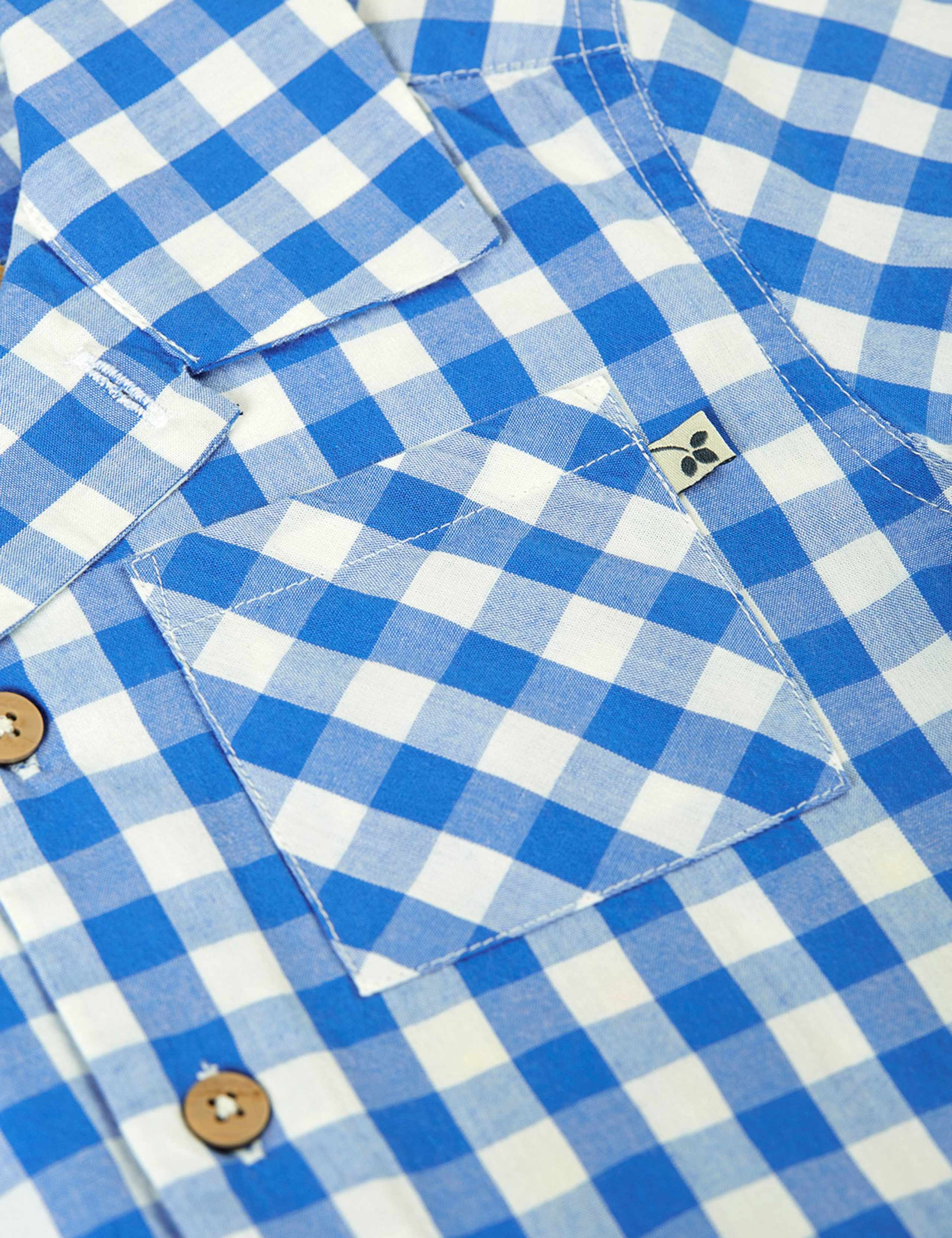 Pure Cotton Checked Sun Shirt (2-10 Yrs) 4 of 5