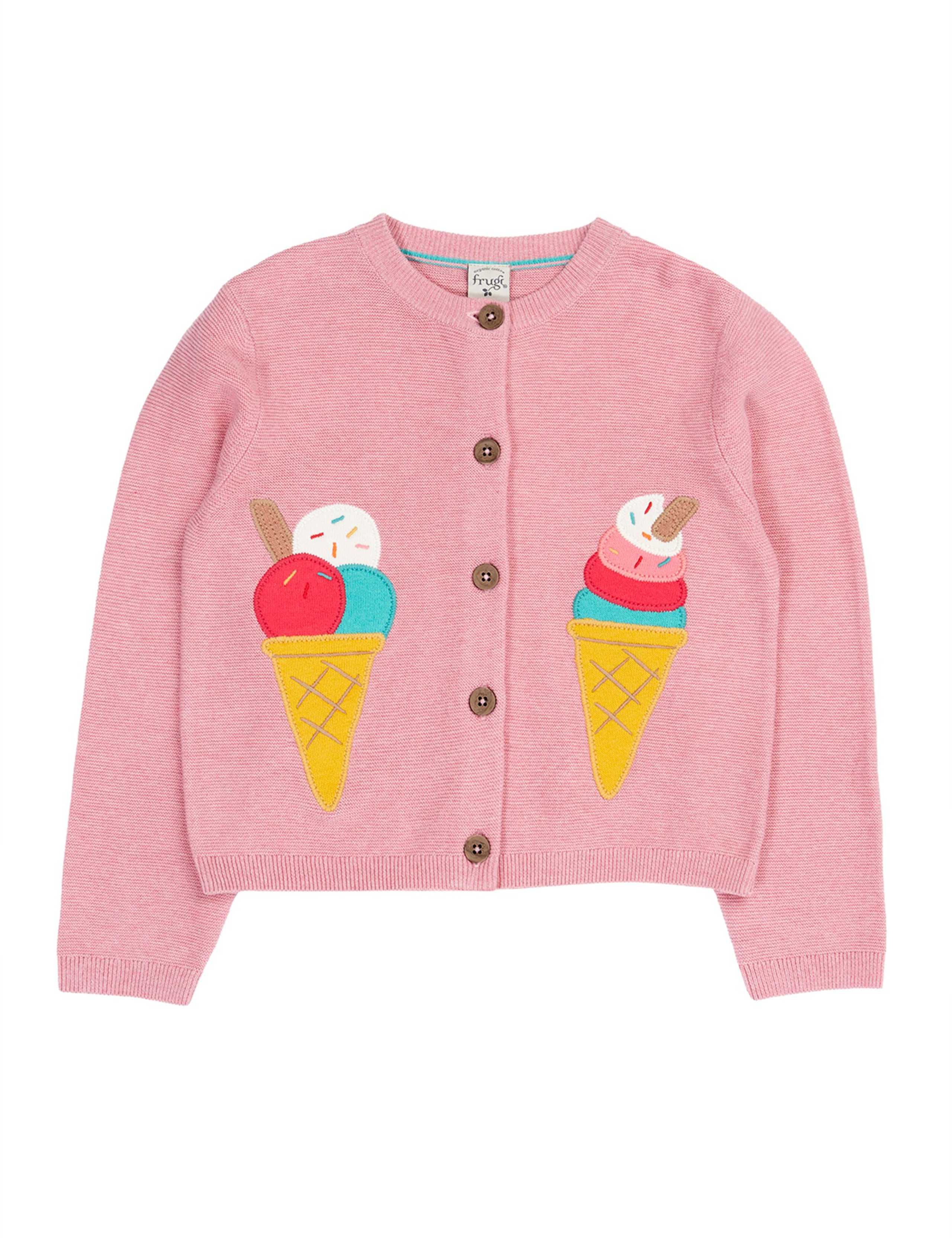 Pure Cotton Knitted Ice Cream Cardigan (1-10 Years) 1 of 4