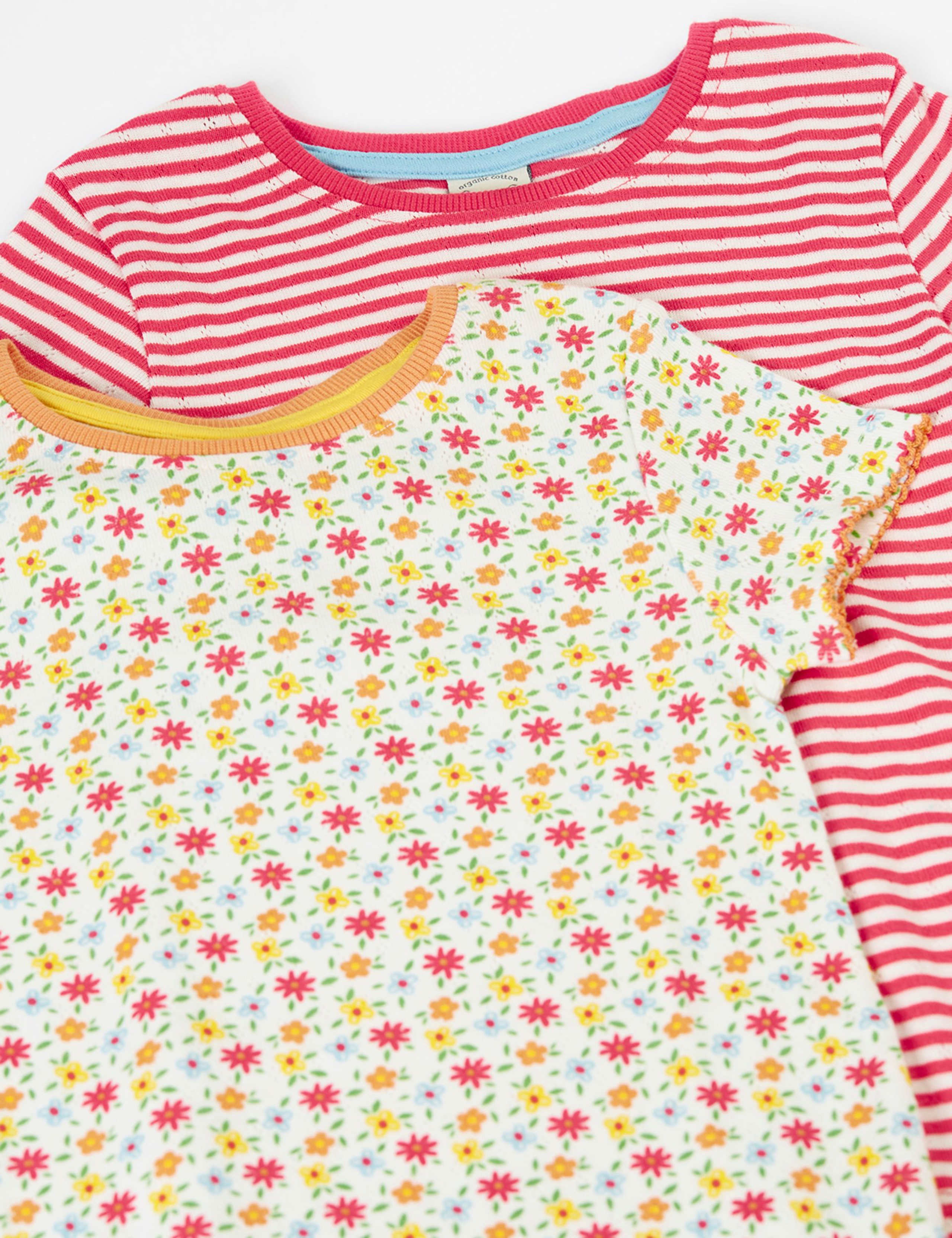 2 Pack Pure Cotton Pointelle T-Shirts (1-12 Yrs) 2 of 6