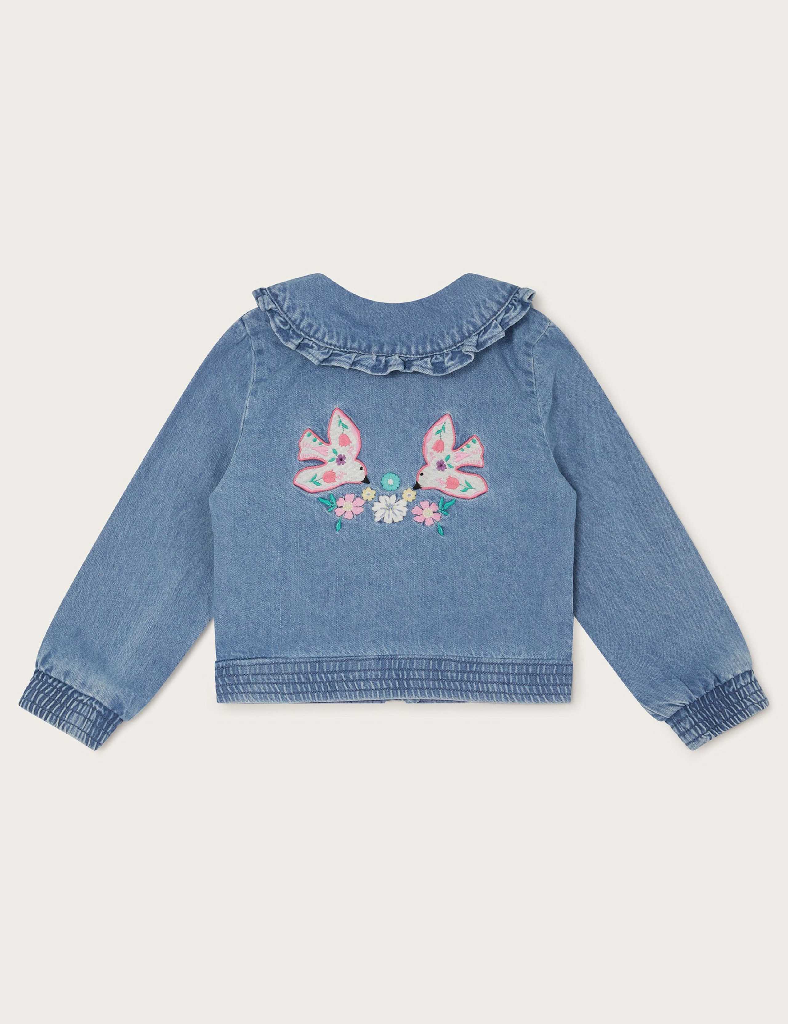 Pure Cotton Appliqué Dove Bomber (3-13 Yrs) 2 of 3