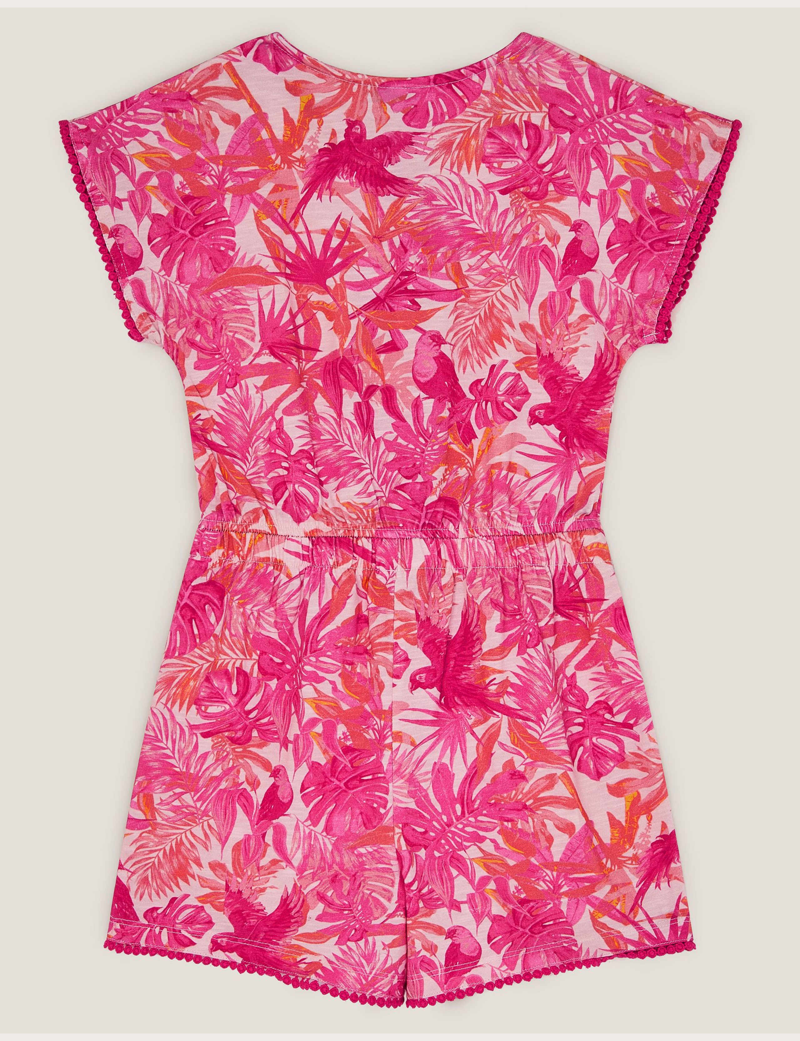 Pure Cotton Floral Bird Print Playsuit (3-13 Yrs) 3 of 3