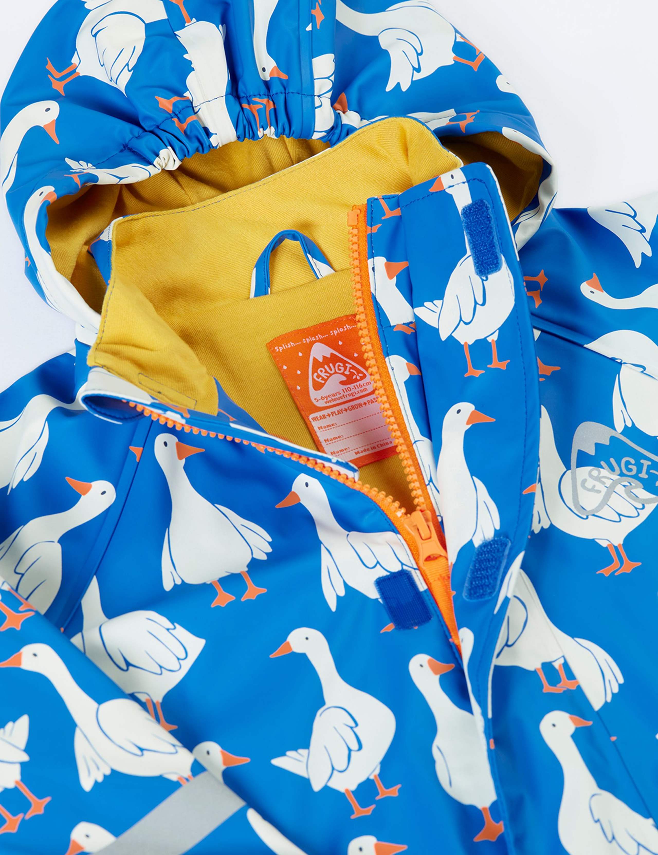 Duck Print Hooded Fleece Lined Raincoat (1-10 Years) 3 of 6