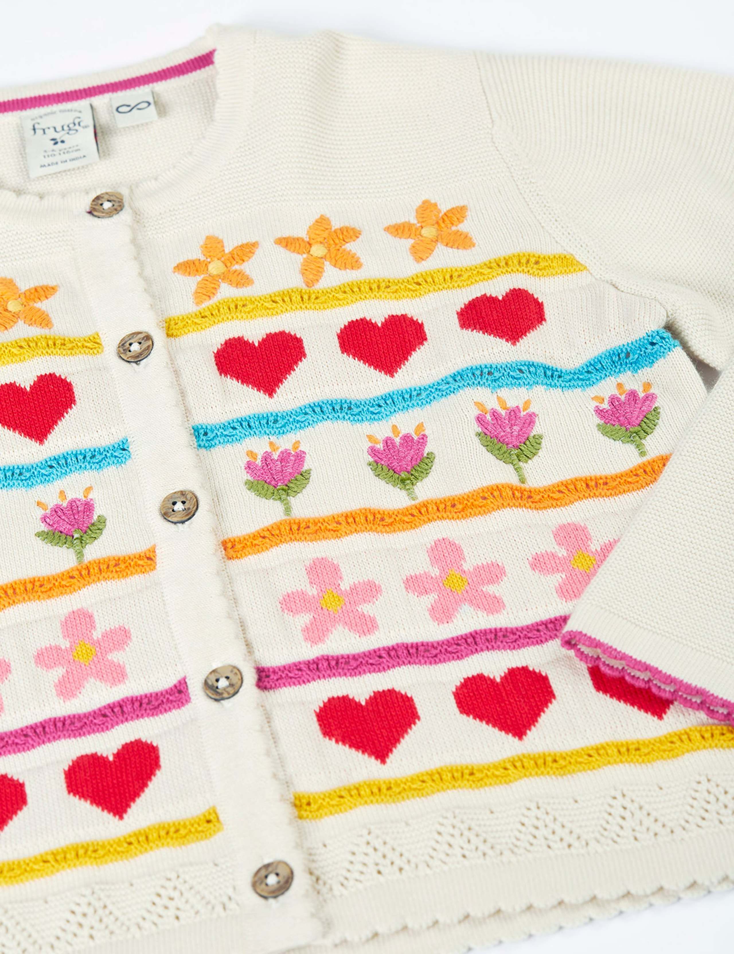 Pure Cotton Embroidered Cardigan (1-10 Yrs) 3 of 5