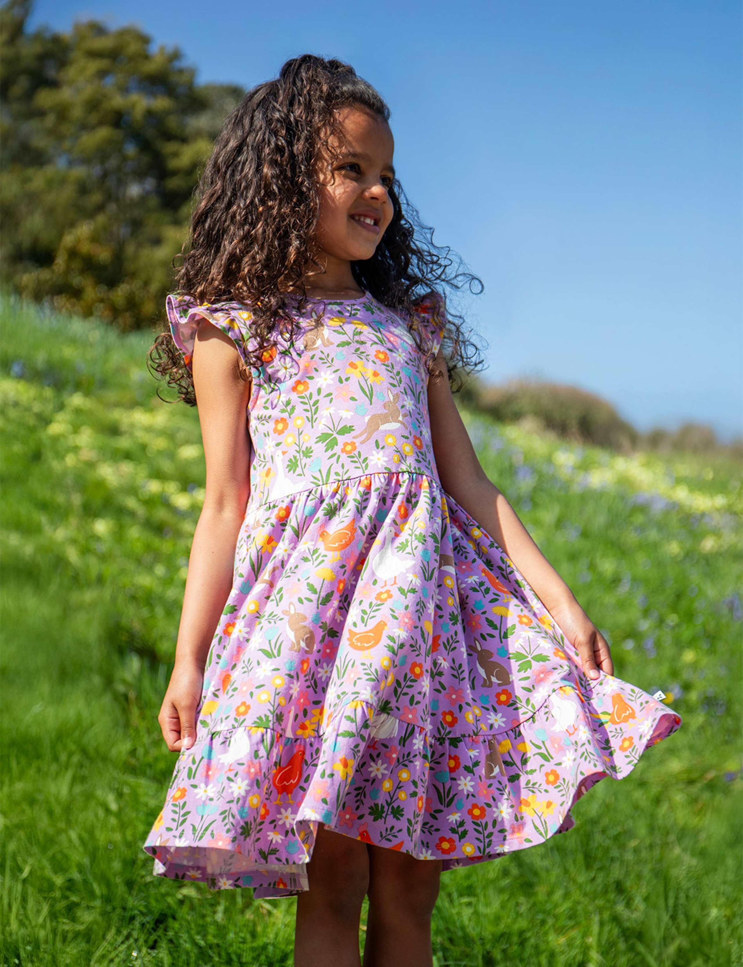 Cotton Rich Printed Dress (1-10 Yrs) 2 of 4