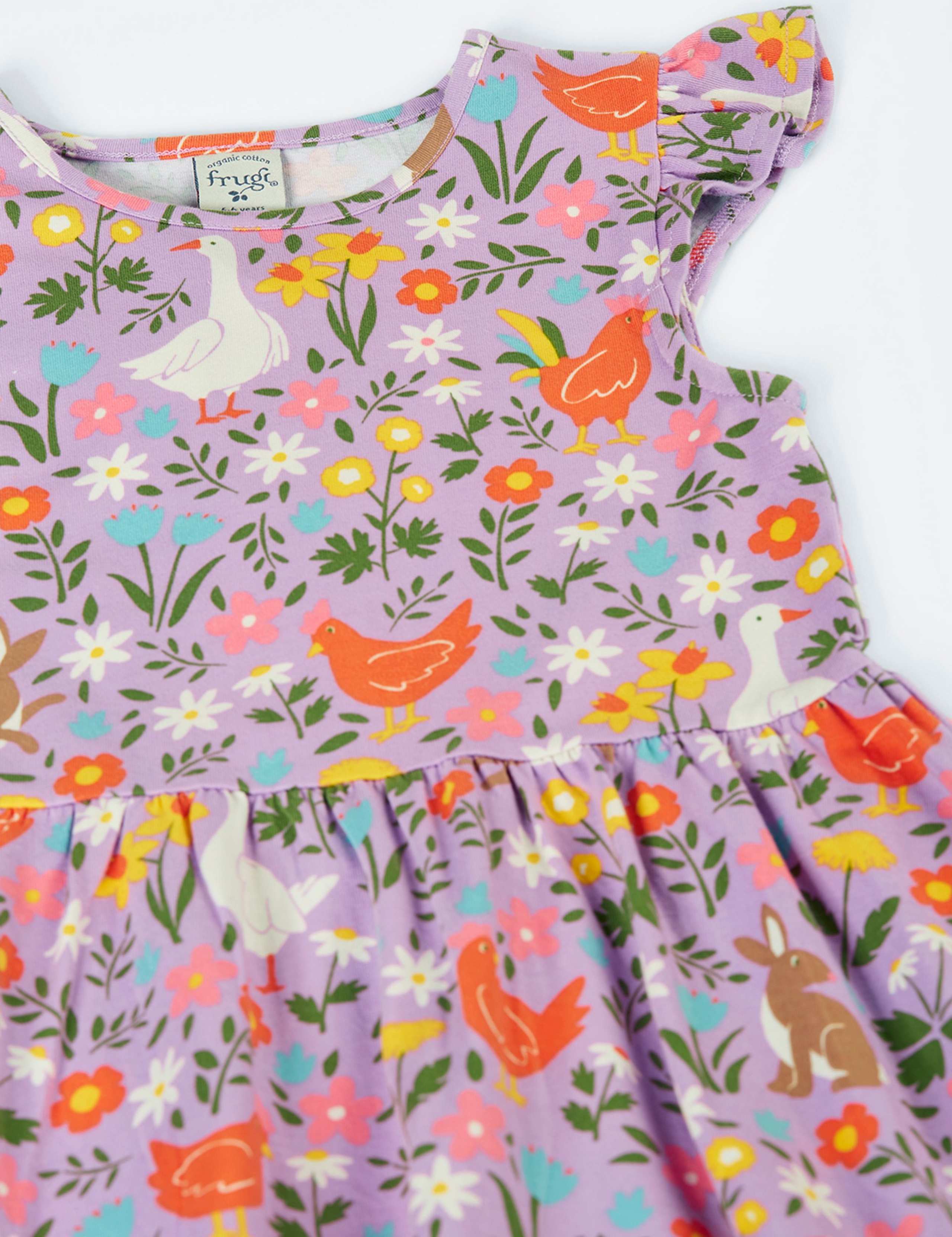 Cotton Rich Printed Dress (1-10 Yrs) 4 of 4