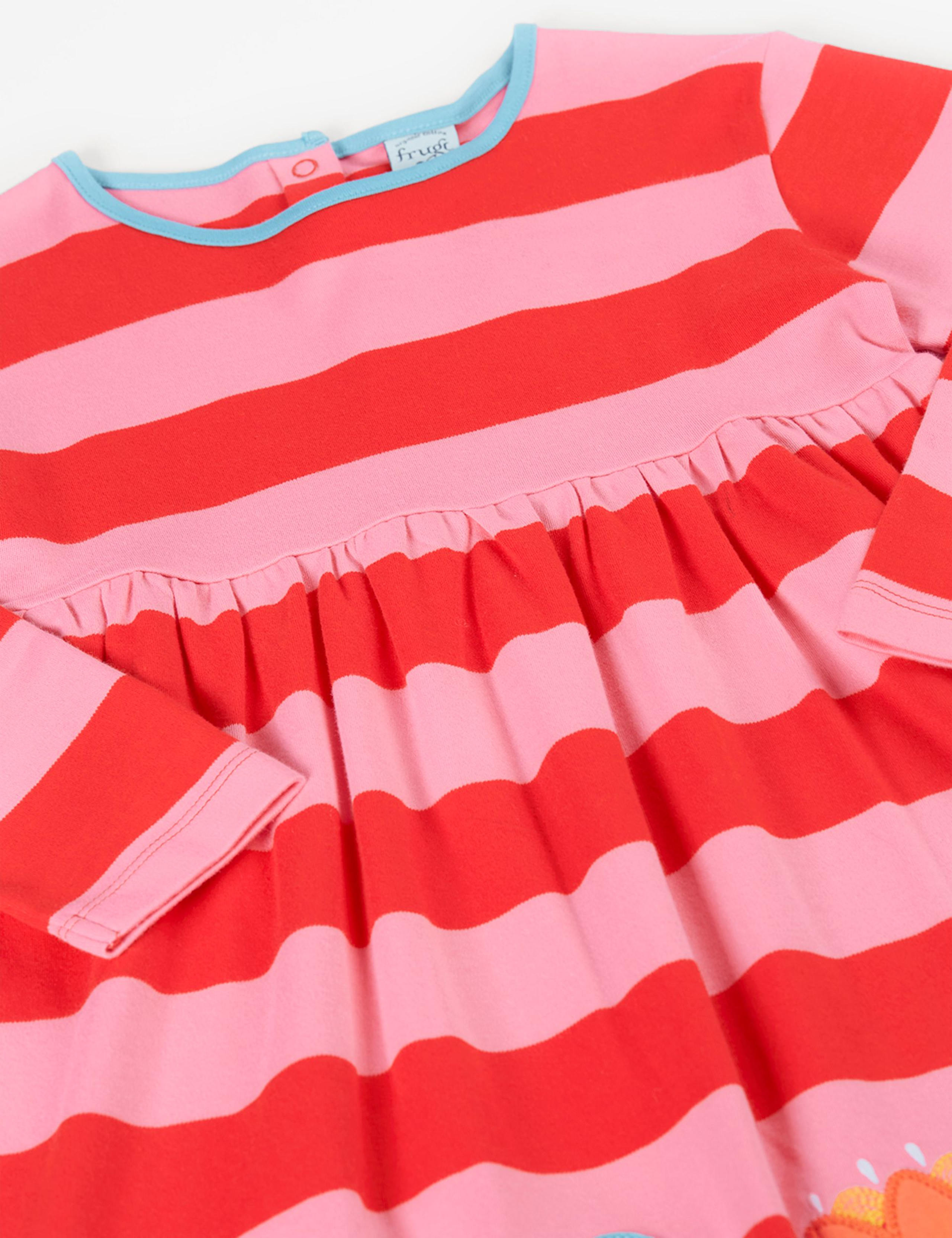 Pure Cotton Striped Appliqué Dress (1-10 Yrs) 2 of 4