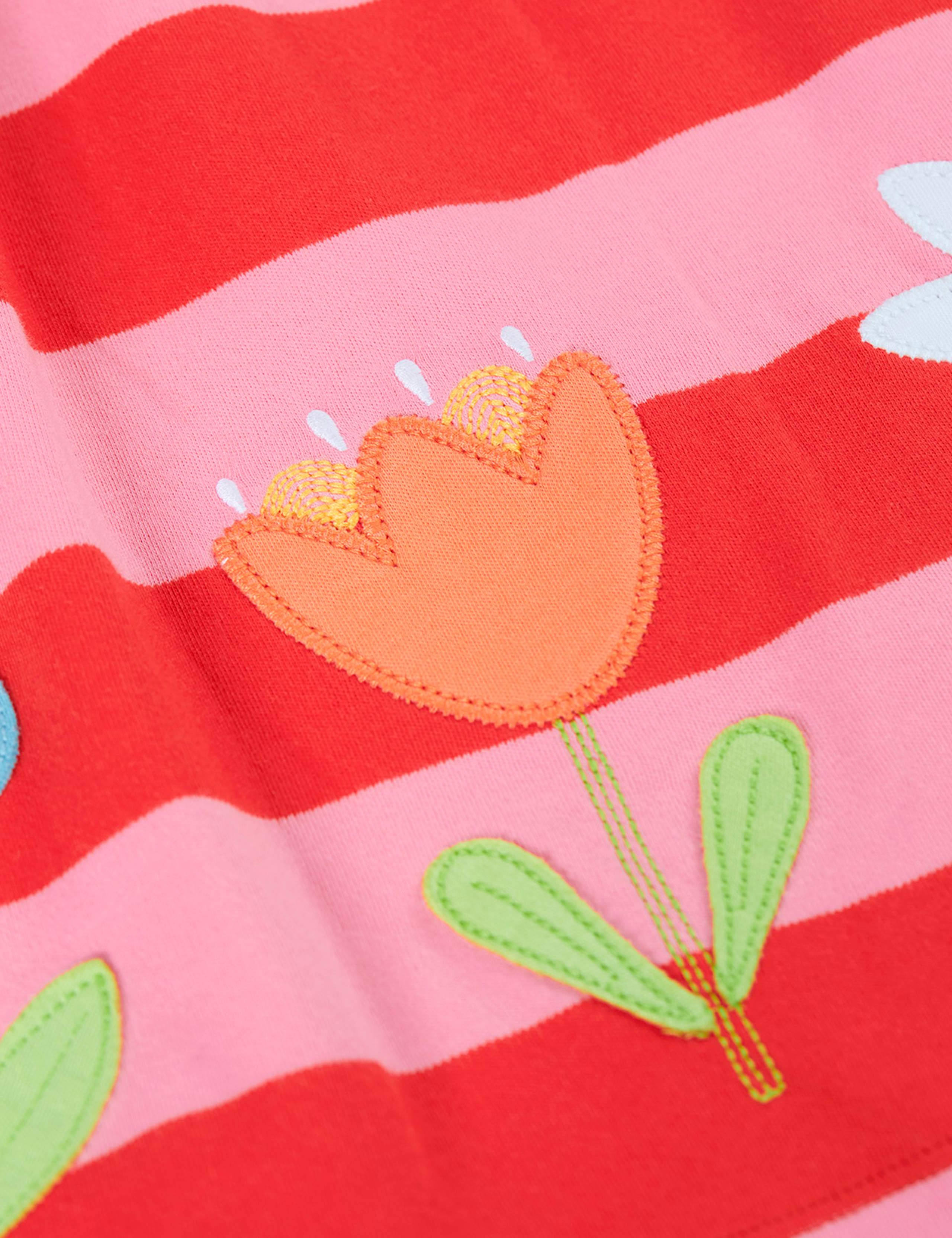 Pure Cotton Striped Appliqué Dress (1-10 Yrs) 3 of 4