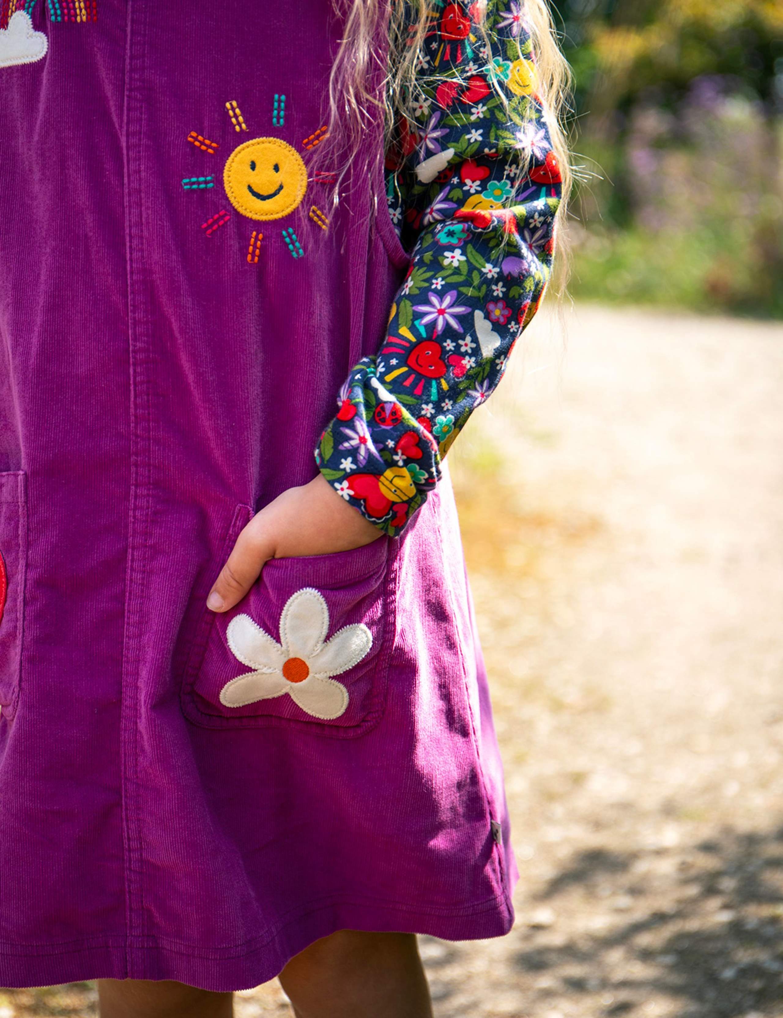 Cord Appliqué Pinafore Dress (2-12 Years) 3 of 6