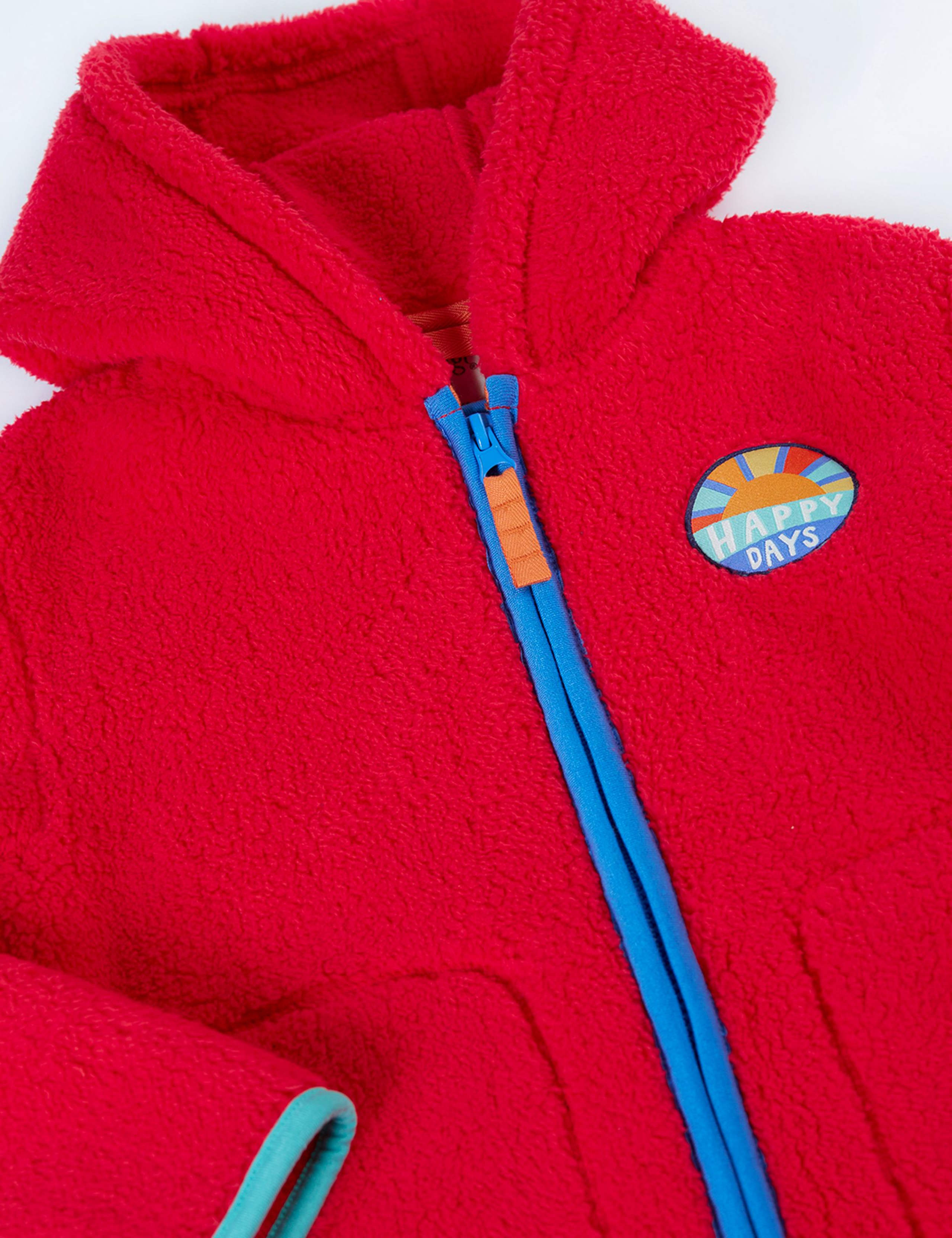 Fleece Slogan Hooded Jacket (1-12 Yrs) 2 of 4