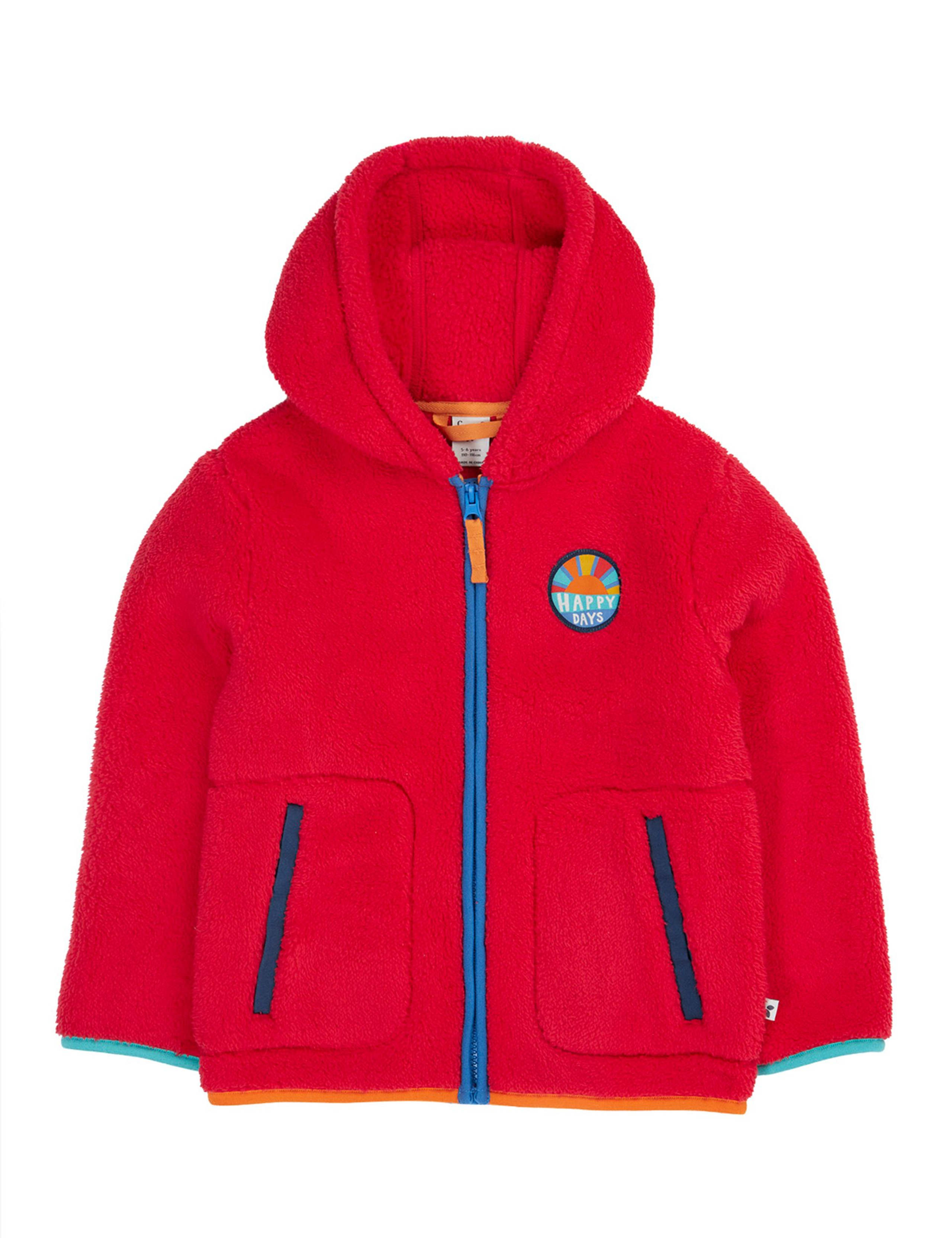 Fleece Slogan Hooded Jacket (1-12 Yrs) 4 of 4