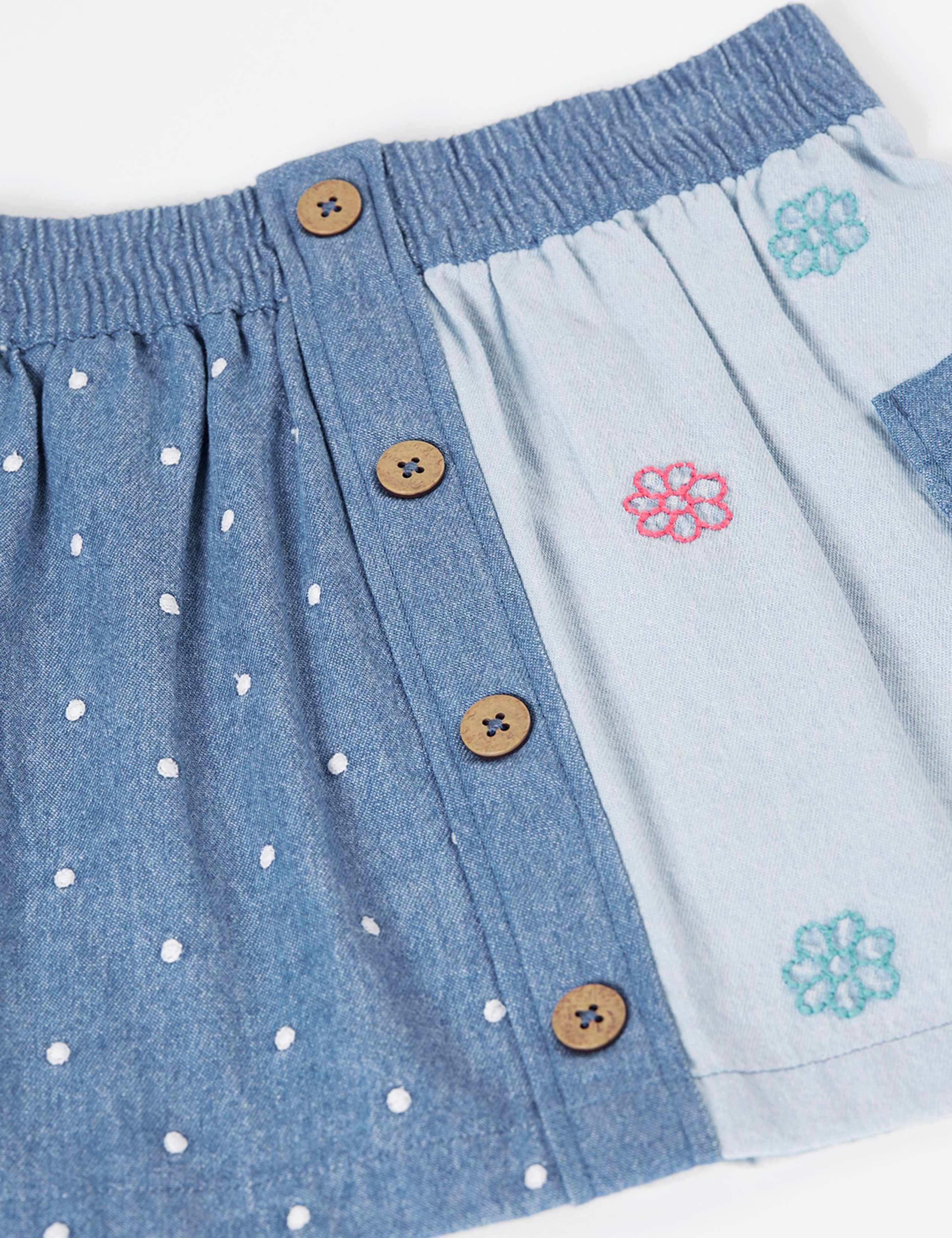 Denim Embroidered Skirt (2-12 Years) 2 of 4