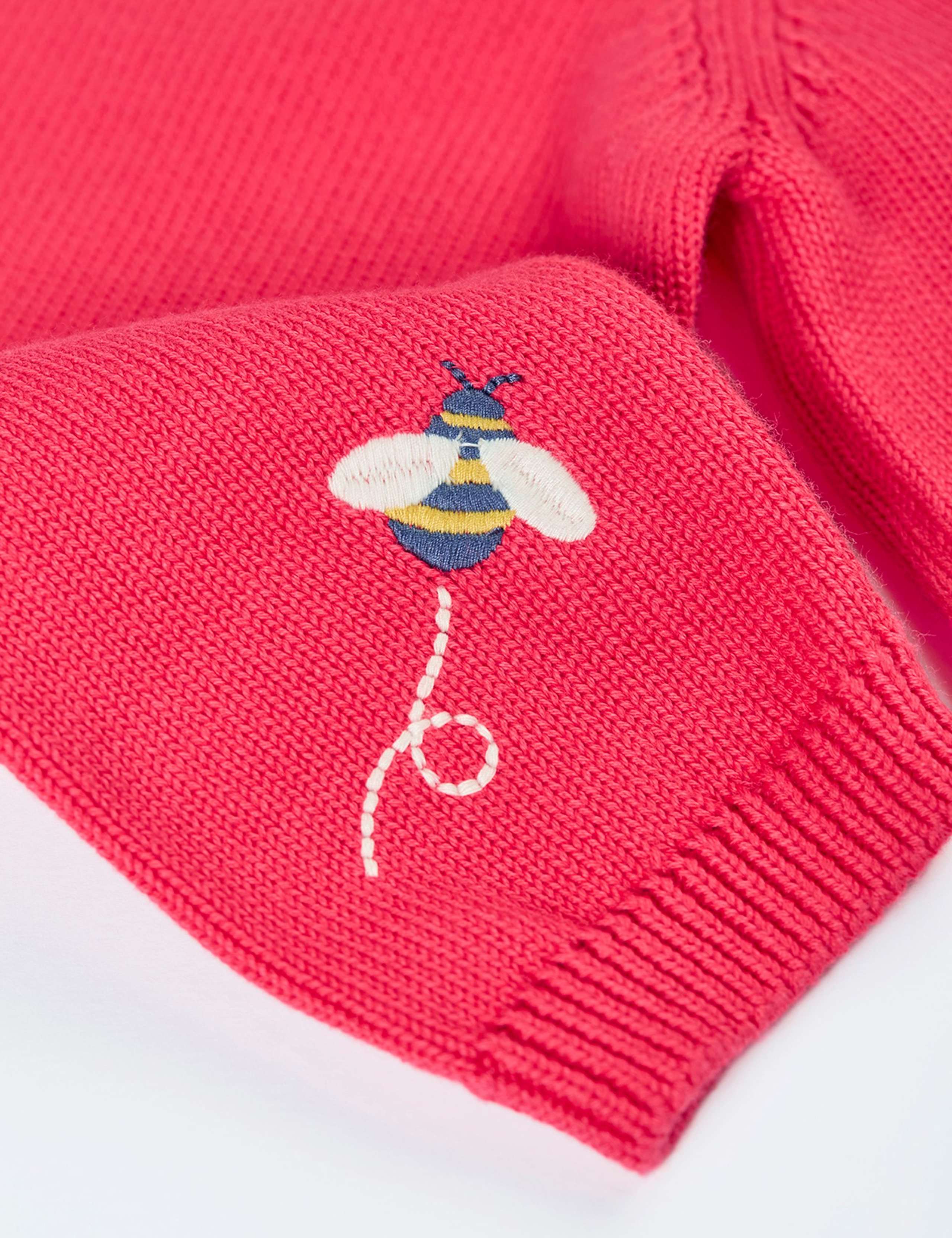 Pure Cotton Sunflower Knitted Cardigan (1-10 Yrs) 3 of 4