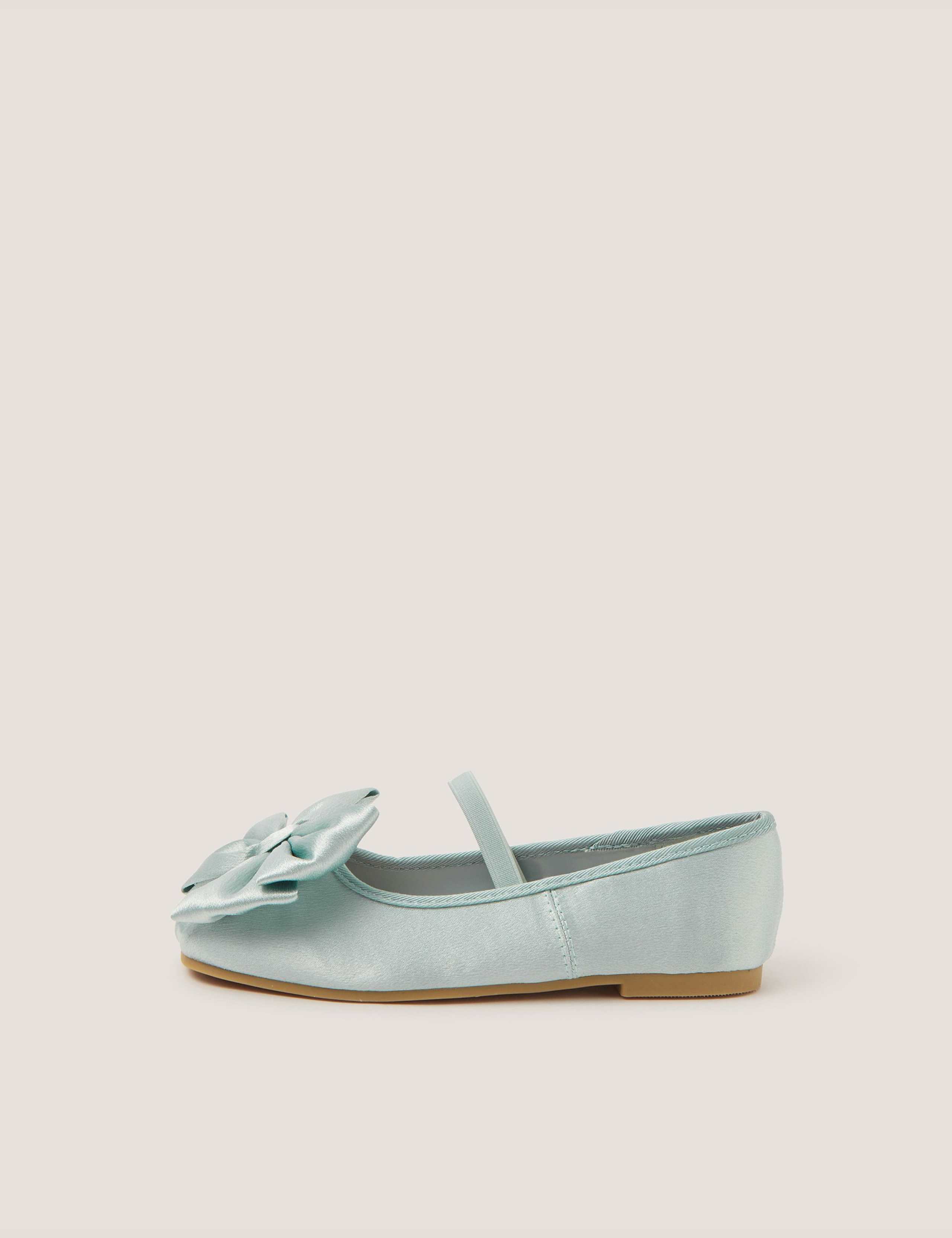 Satin Bow Ballet Pumps (8 Small-4 Large) 2 of 3
