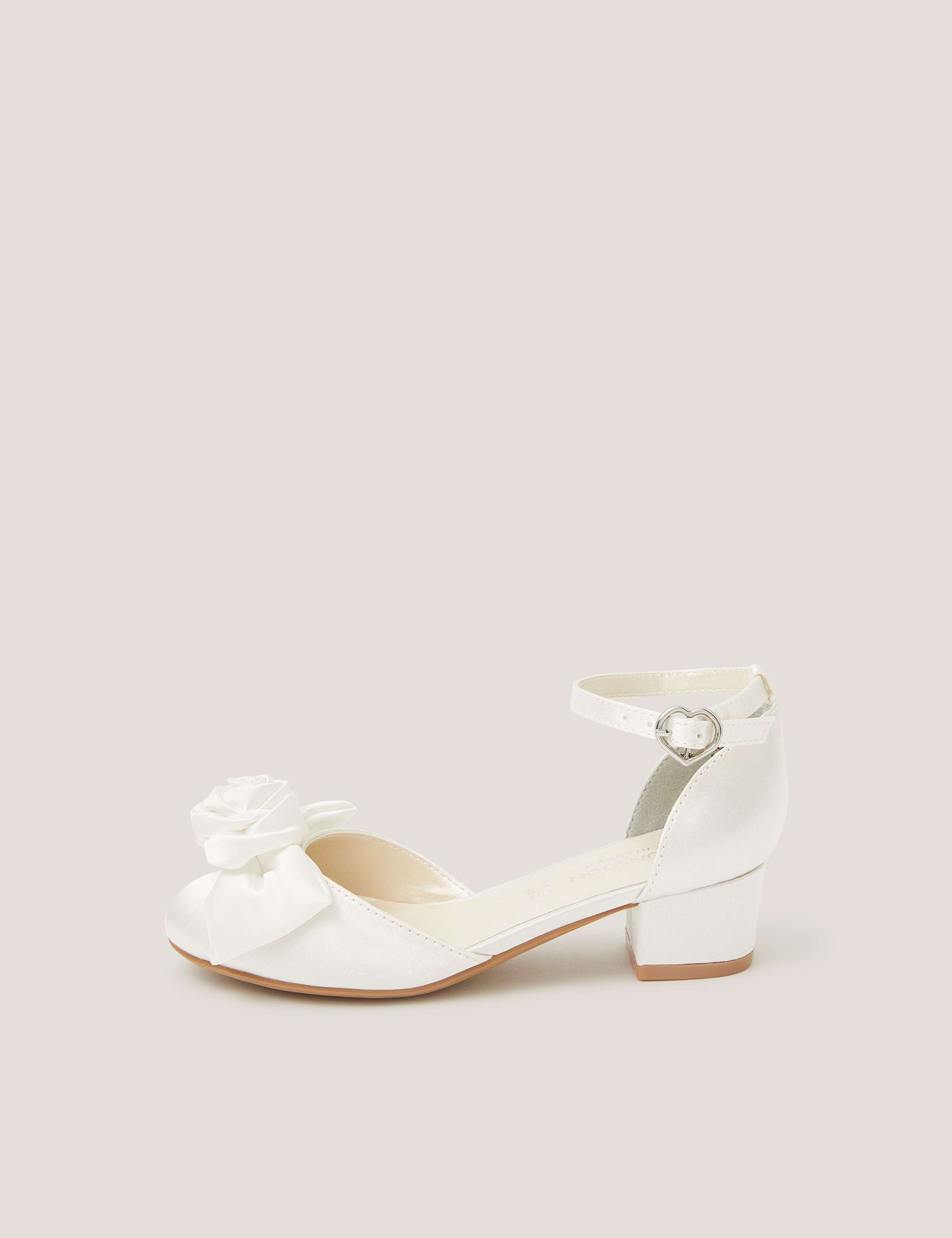Communion Kids' Satin Rosette Heels (7 Small-4 Large) 3 of 3