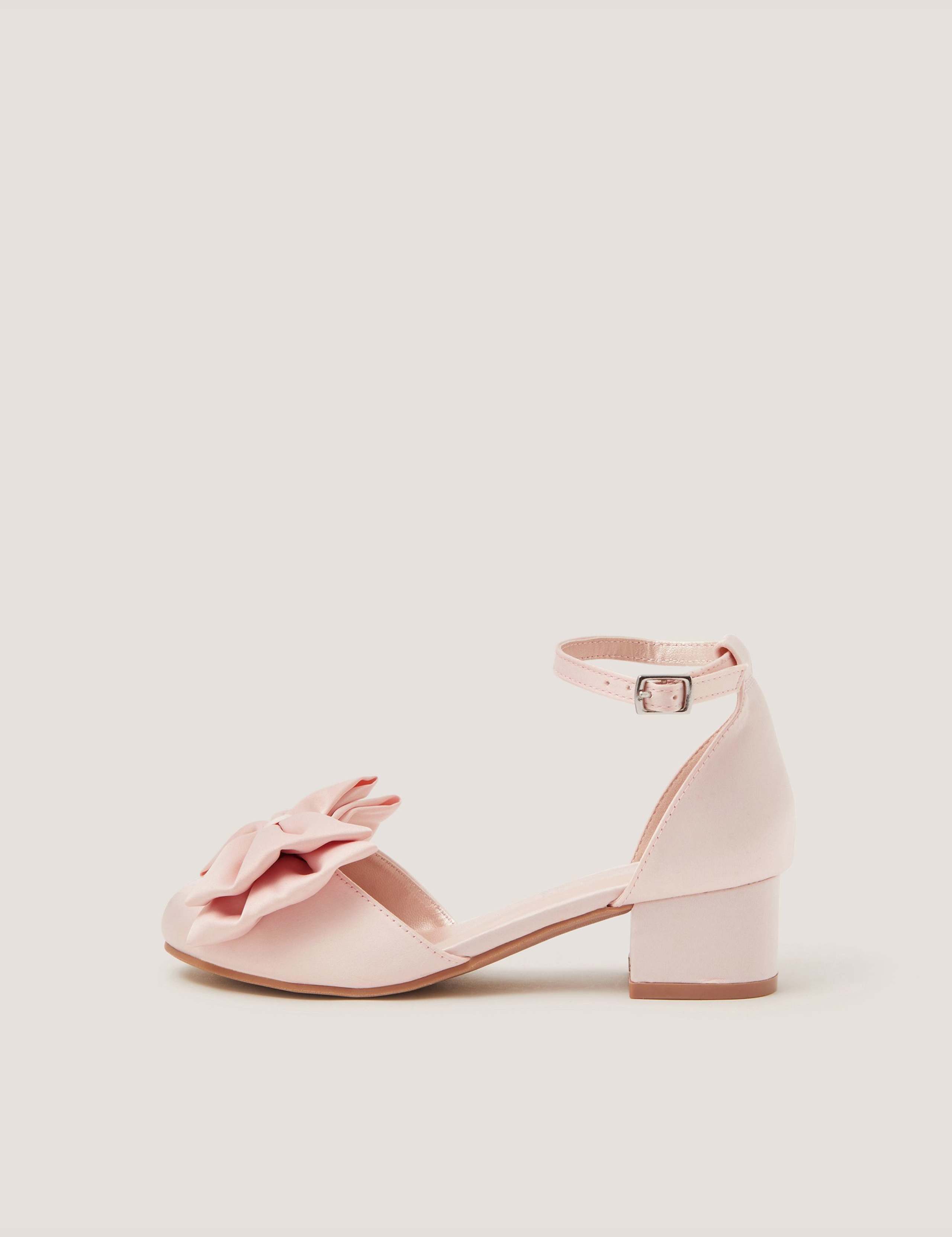 Kids' Satin Bow Heels (7 Small-4 Large) 2 of 3