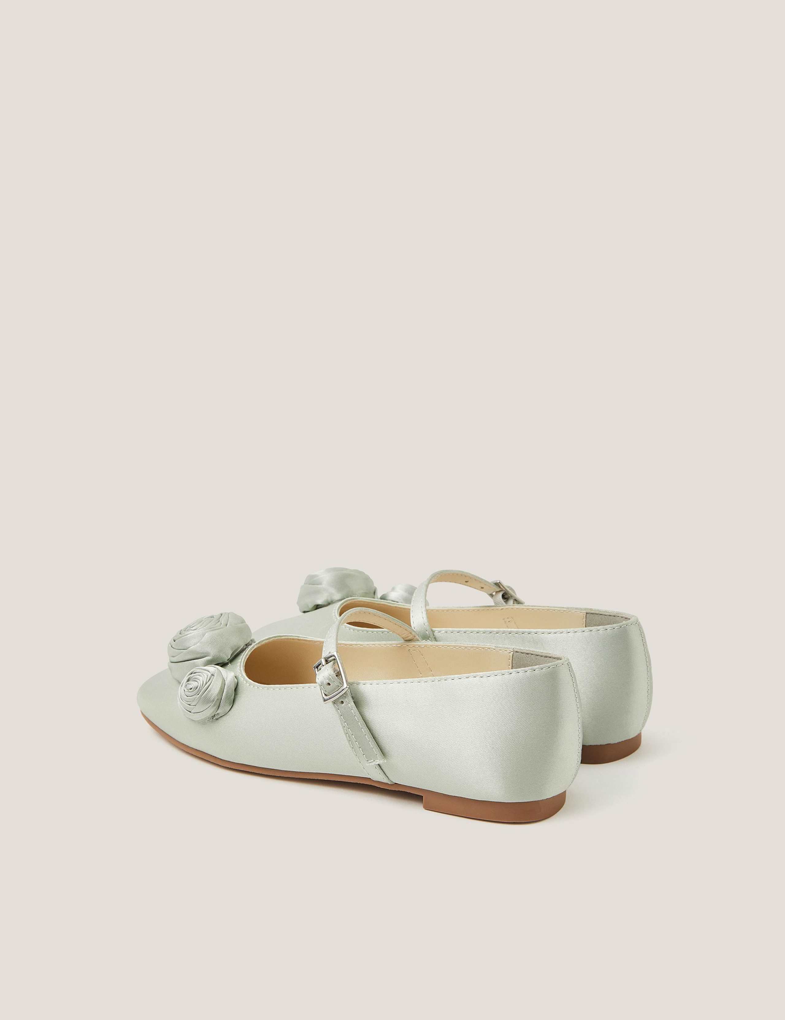 Kids' Rosette Satin Ballerina Shoes (7 Small-4 Large) 2 of 3