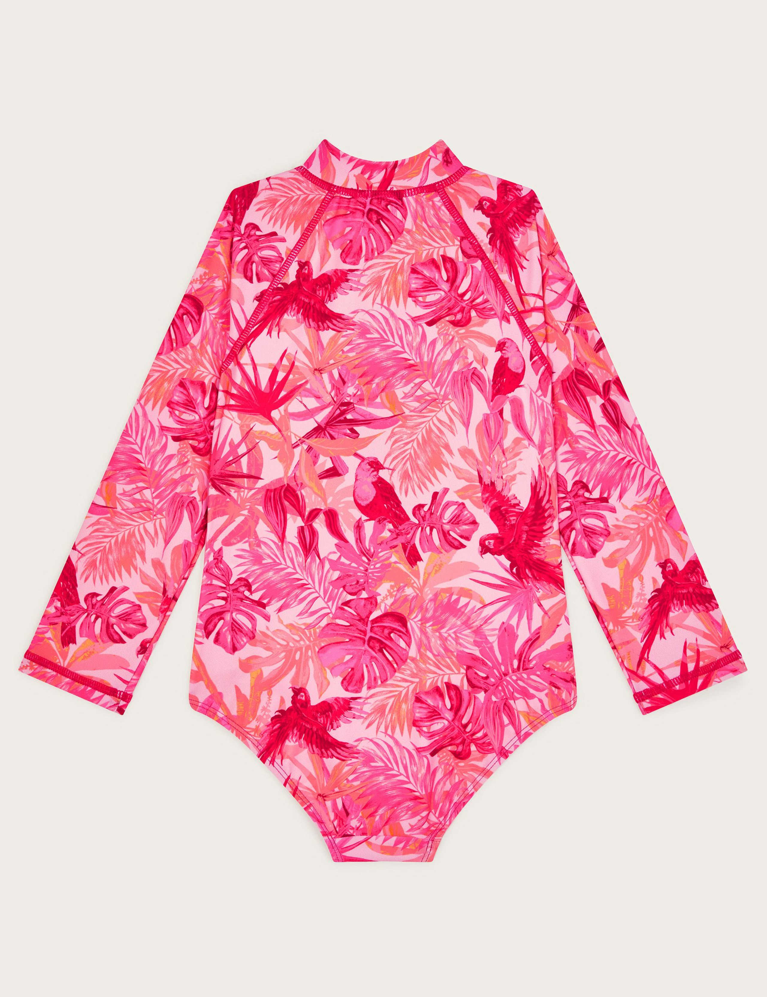 Floral Bird Print Long Sleeve Swimsuit (3-13 Yrs) 2 of 3