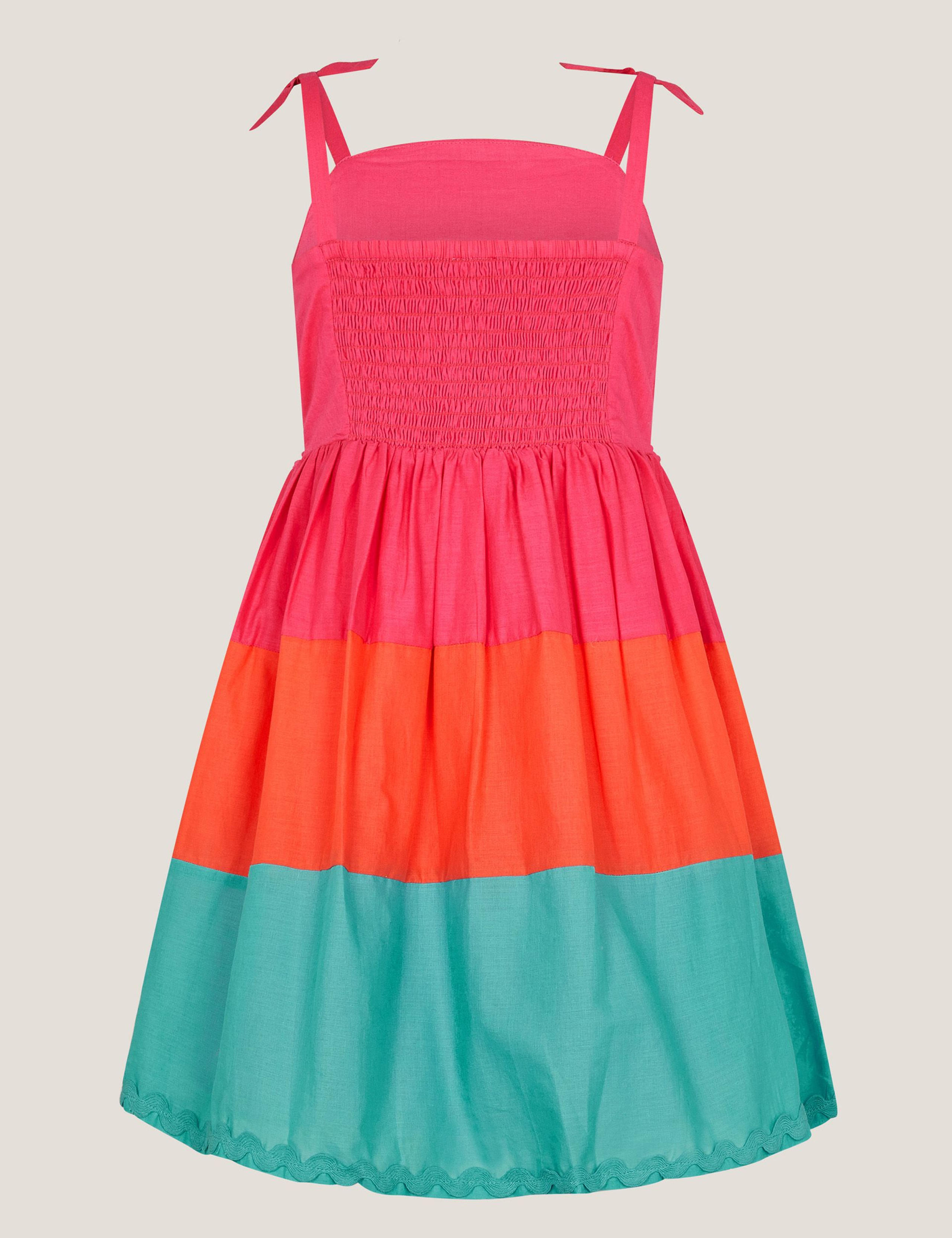 Pure Cotton Colour Block Applique Dress (2-13 Yrs) 2 of 3
