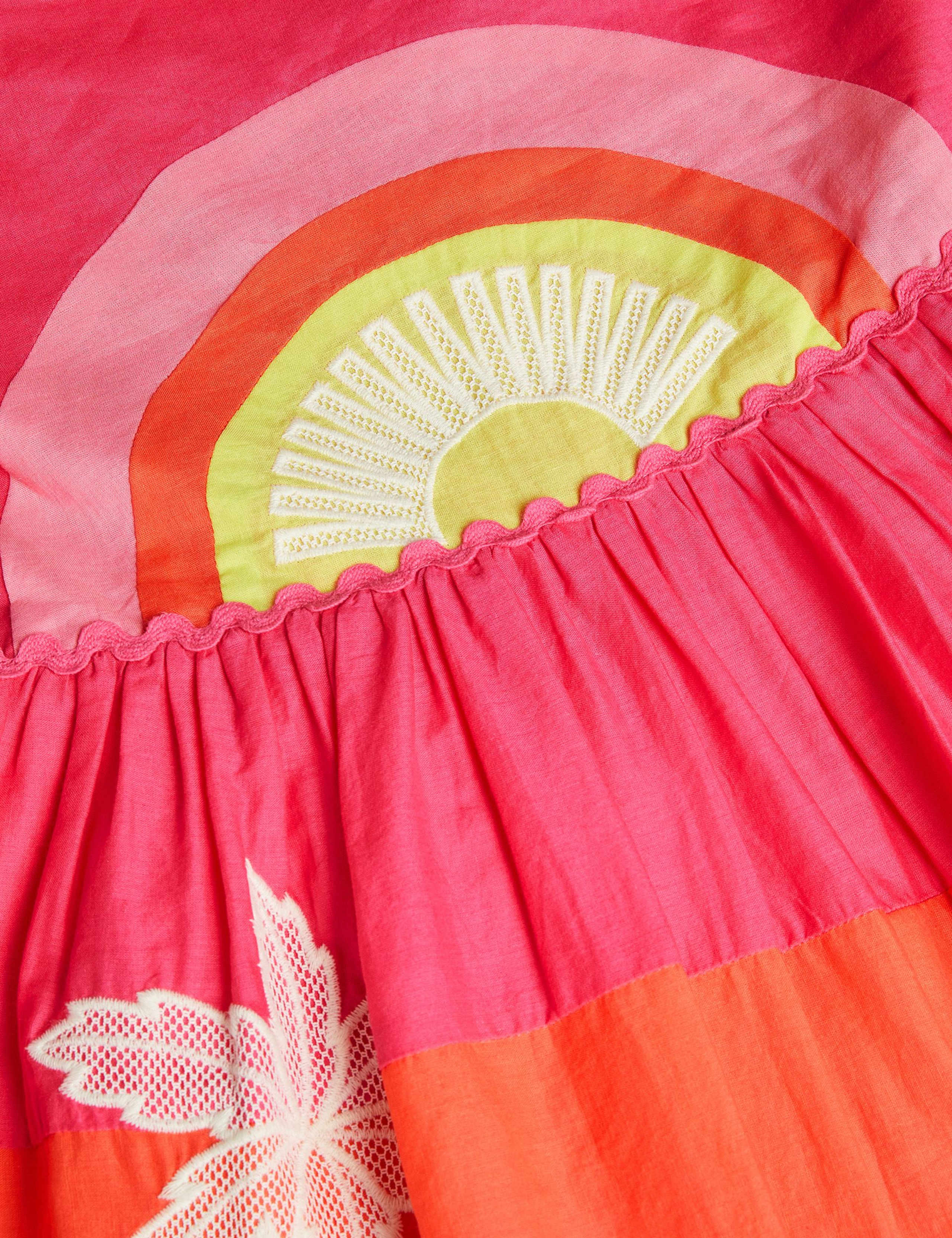 Pure Cotton Colour Block Applique Dress (2-13 Yrs) 3 of 3