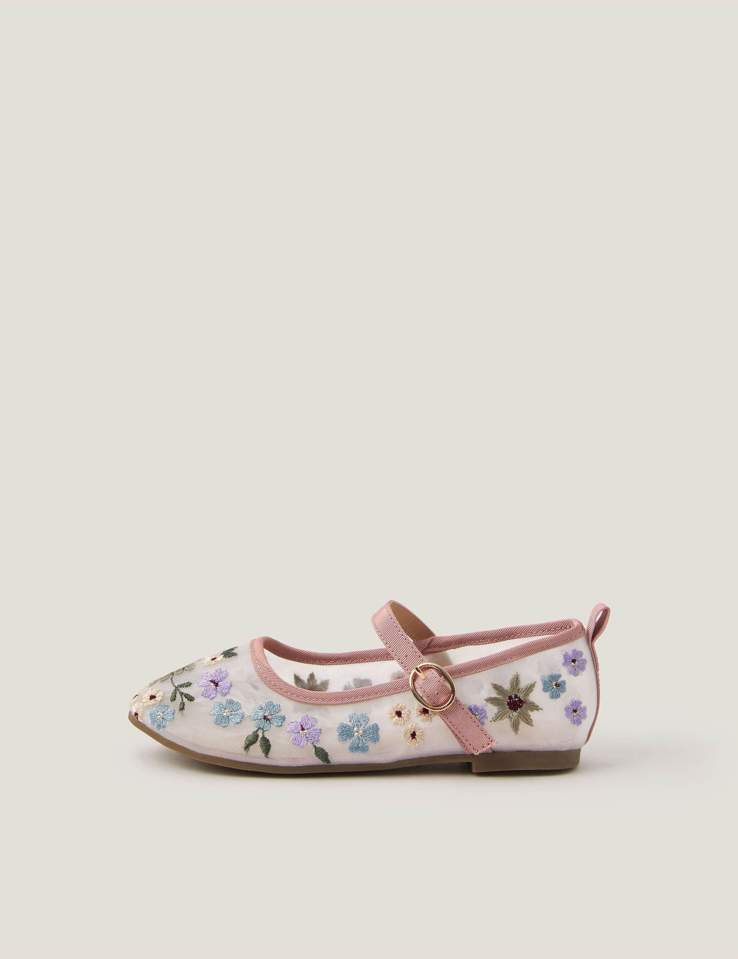 Kids' Floral Embroidered Ballerina Shoes (7 Small-4 Large) 3 of 3