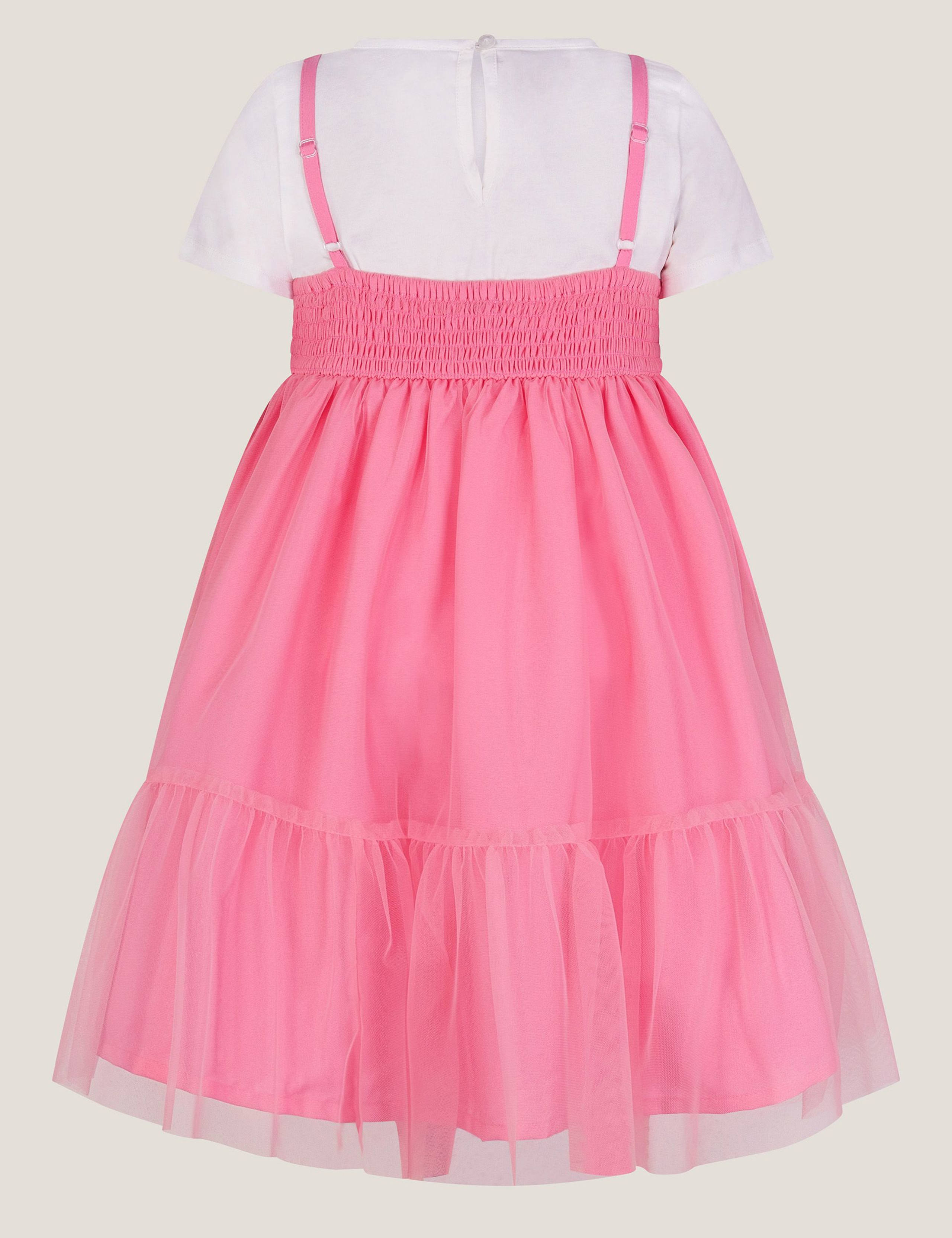 2pc Floral Tulle Tiered Dress & T-Shirt Set (3-13 Yrs) 2 of 3