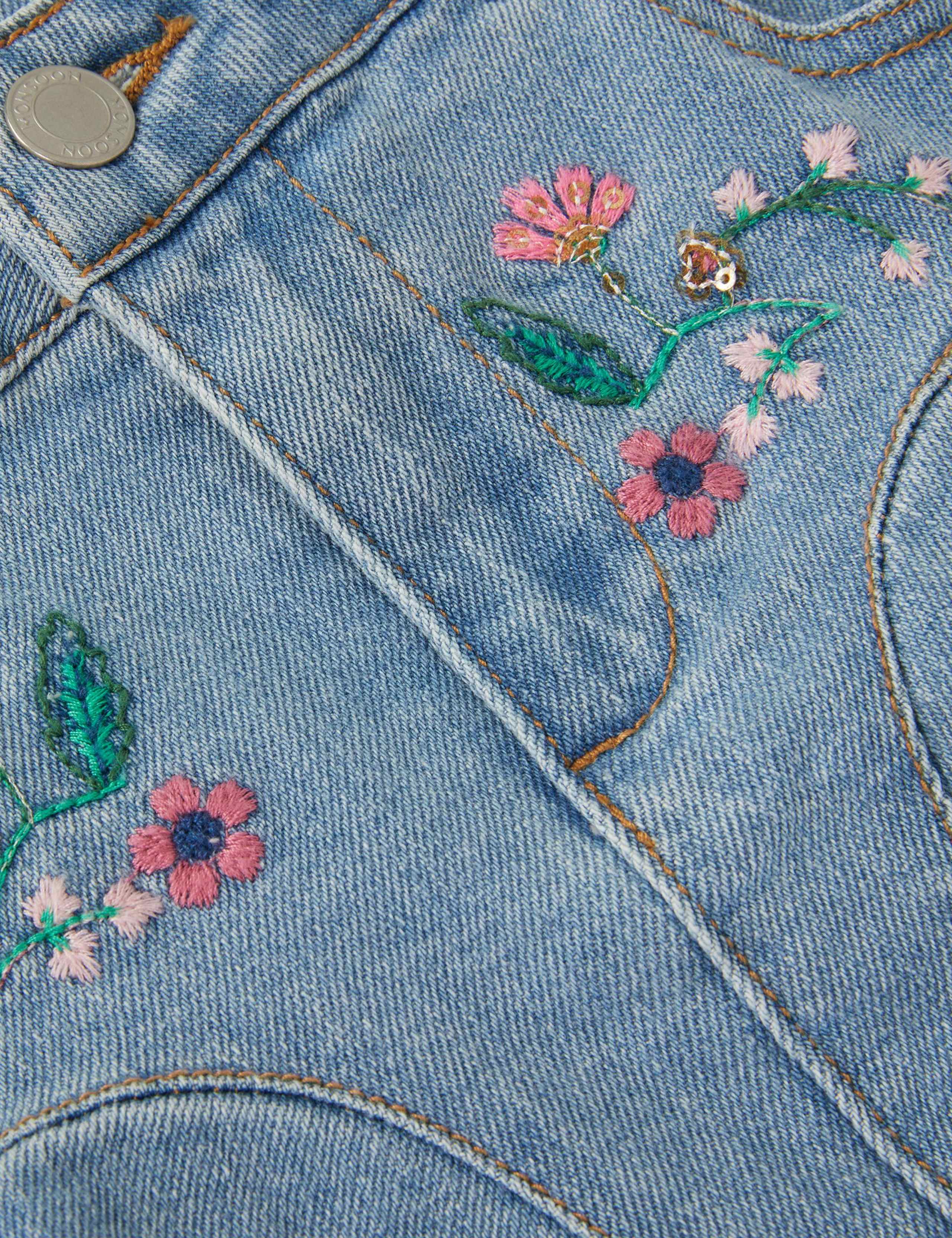 Denim Embroidered Skirt (3-13 Years) 3 of 4