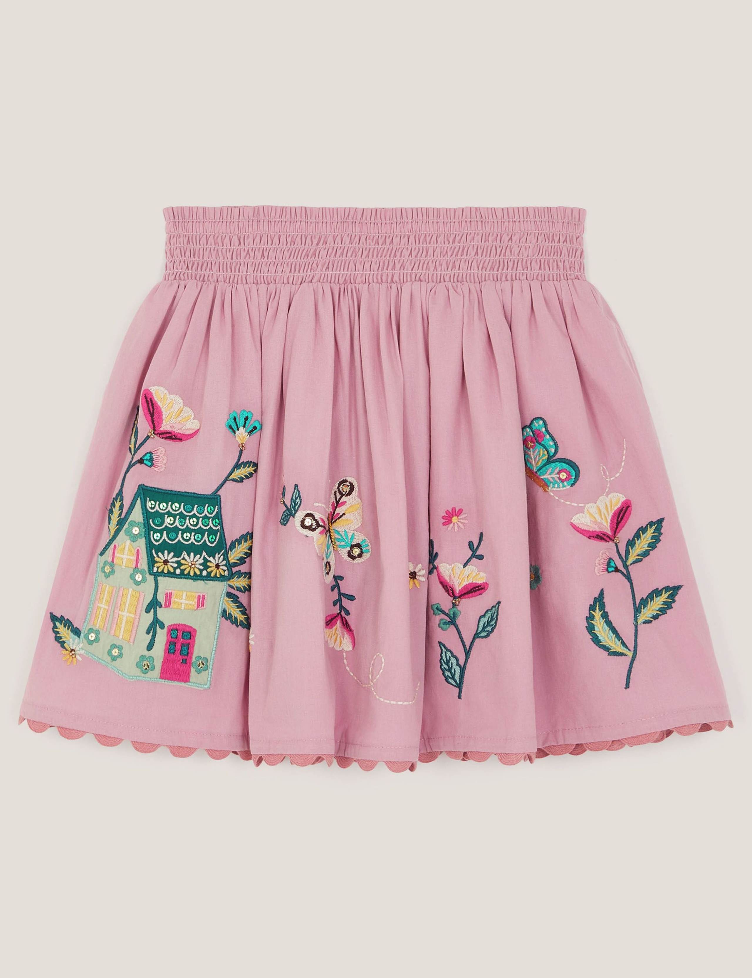 Pure Cotton Embroidered Skirt (3-13 Years) 2 of 4