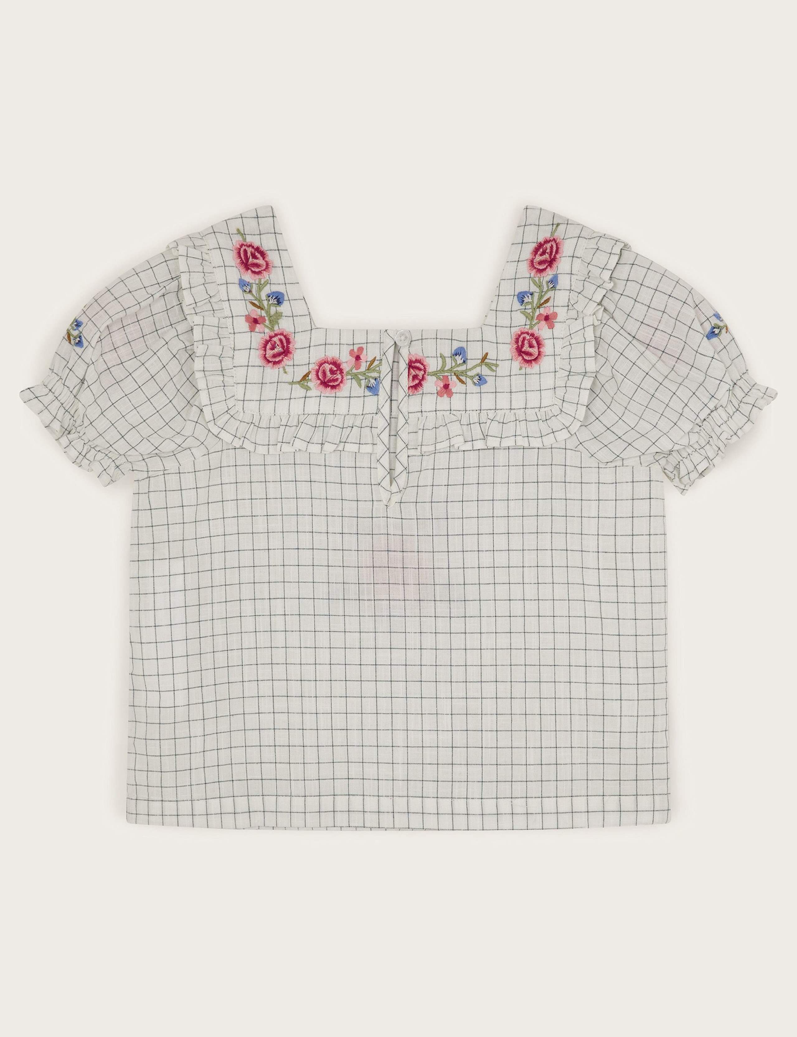 Pure Cotton Patterned Blouse (3-13 Yrs) 2 of 3