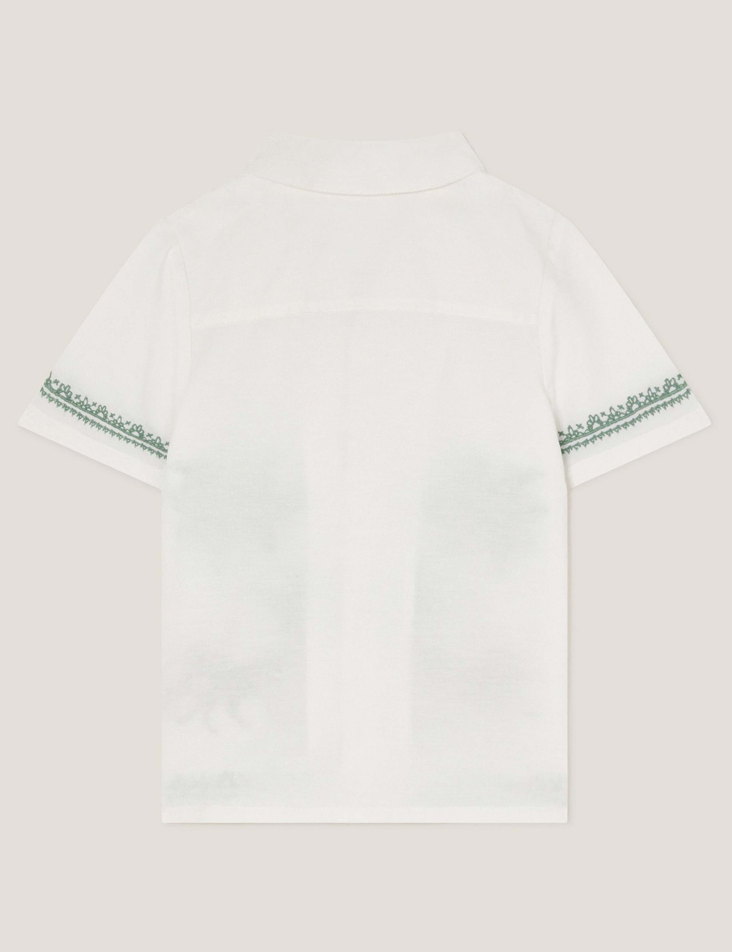 Cotton Blend Tiger Embroidered Shirt (2-13 Yrs) 3 of 3