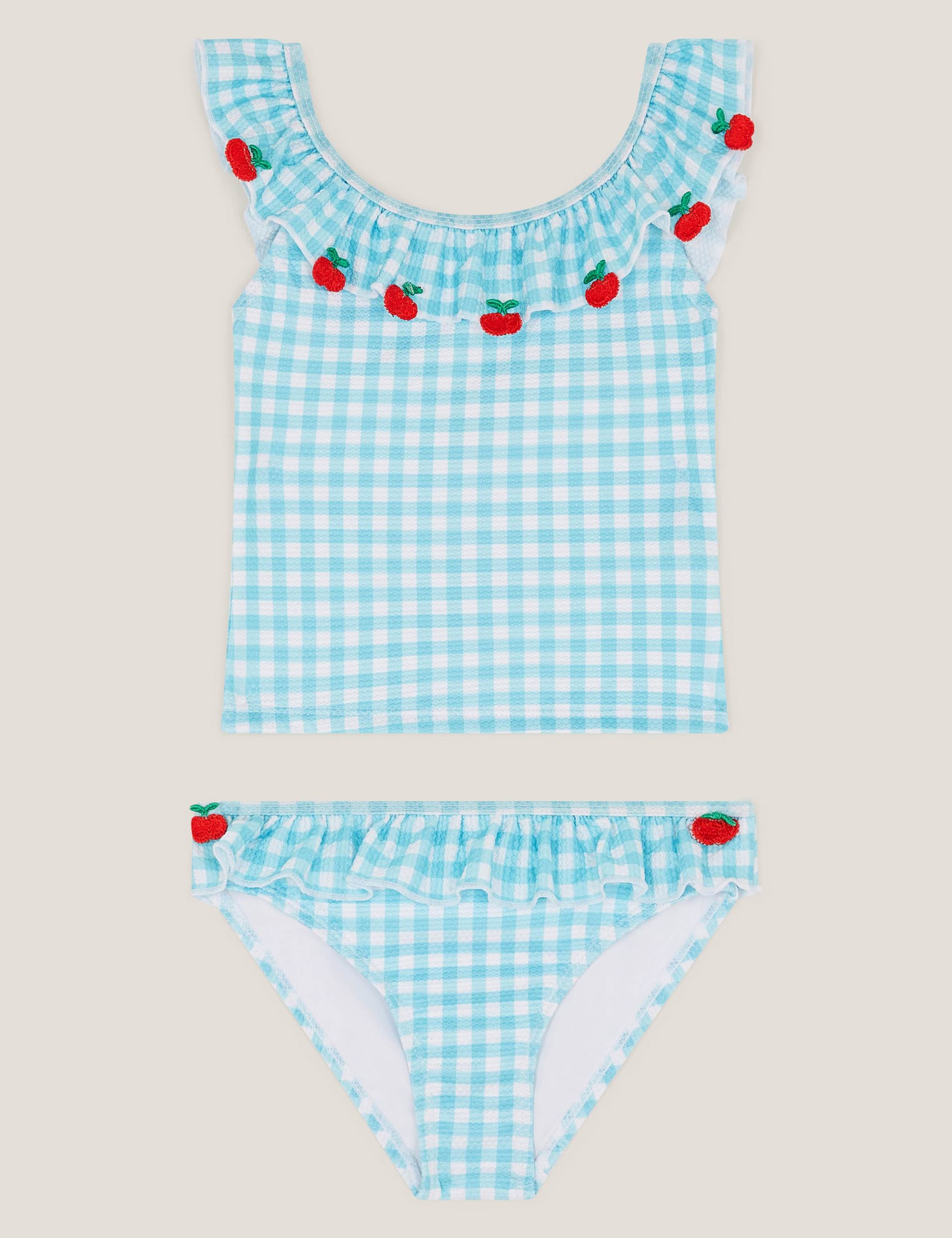 2 Piece Gingham Tomato Swim Set (3-13 Yrs) 1 of 3