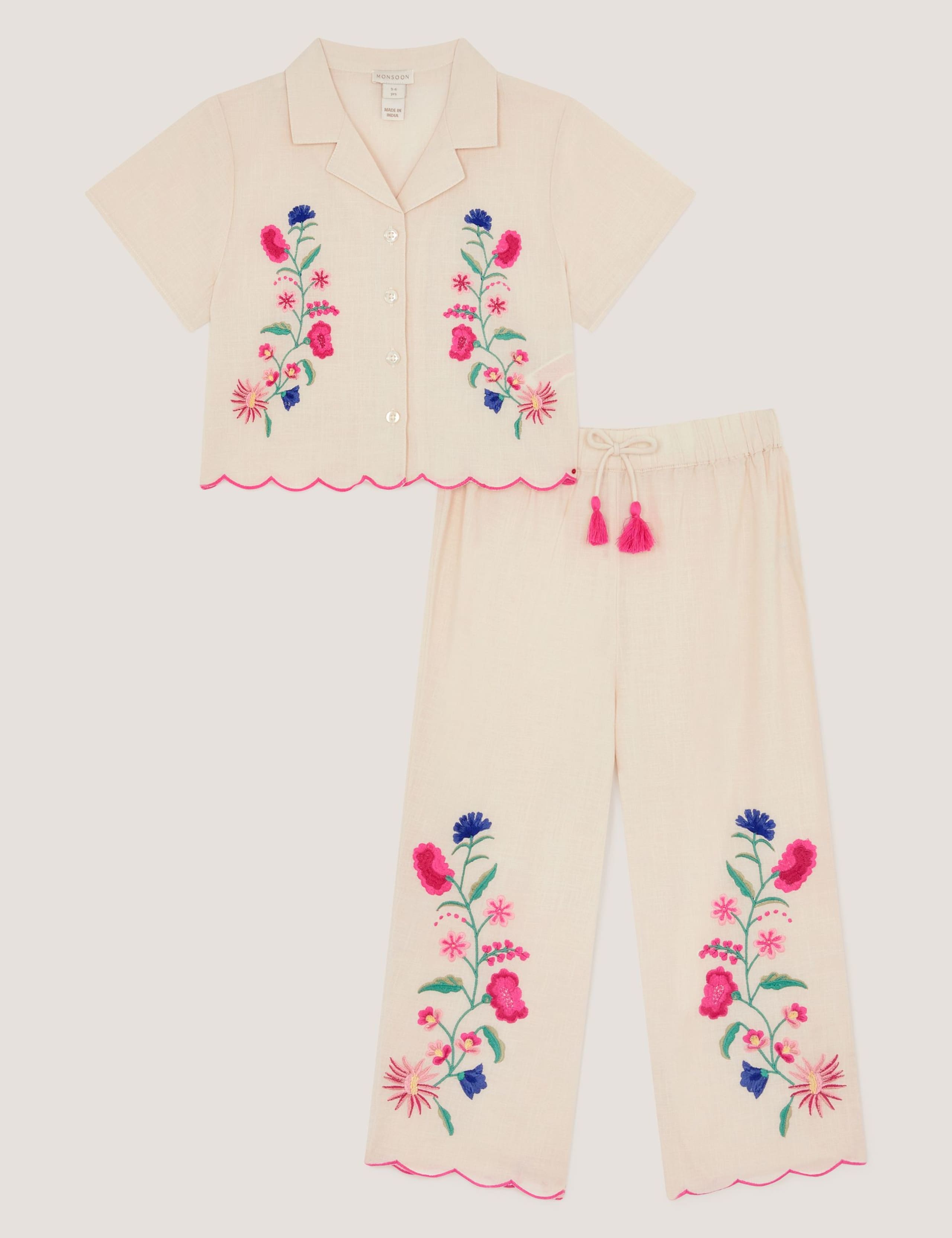 2 Piece Pure Cotton Floral Top & Bottom Set (3-15 Yrs) 6 of 7