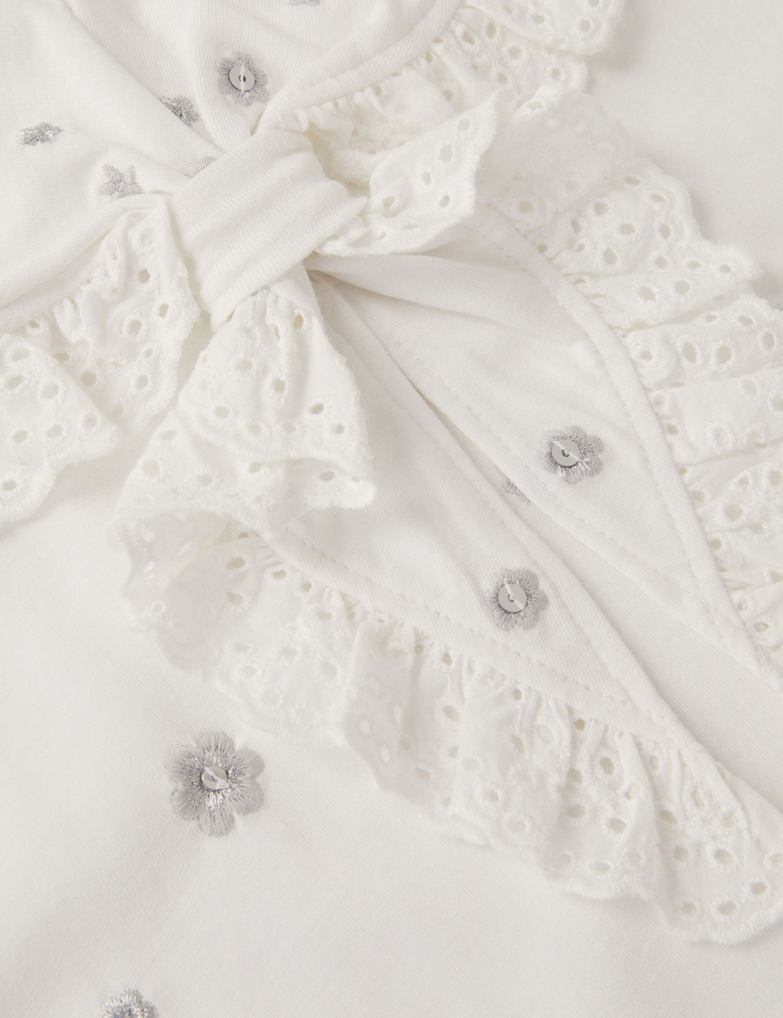 Pure Cotton Broderie Sailor Collar Top (3-13 Years) 2 of 3