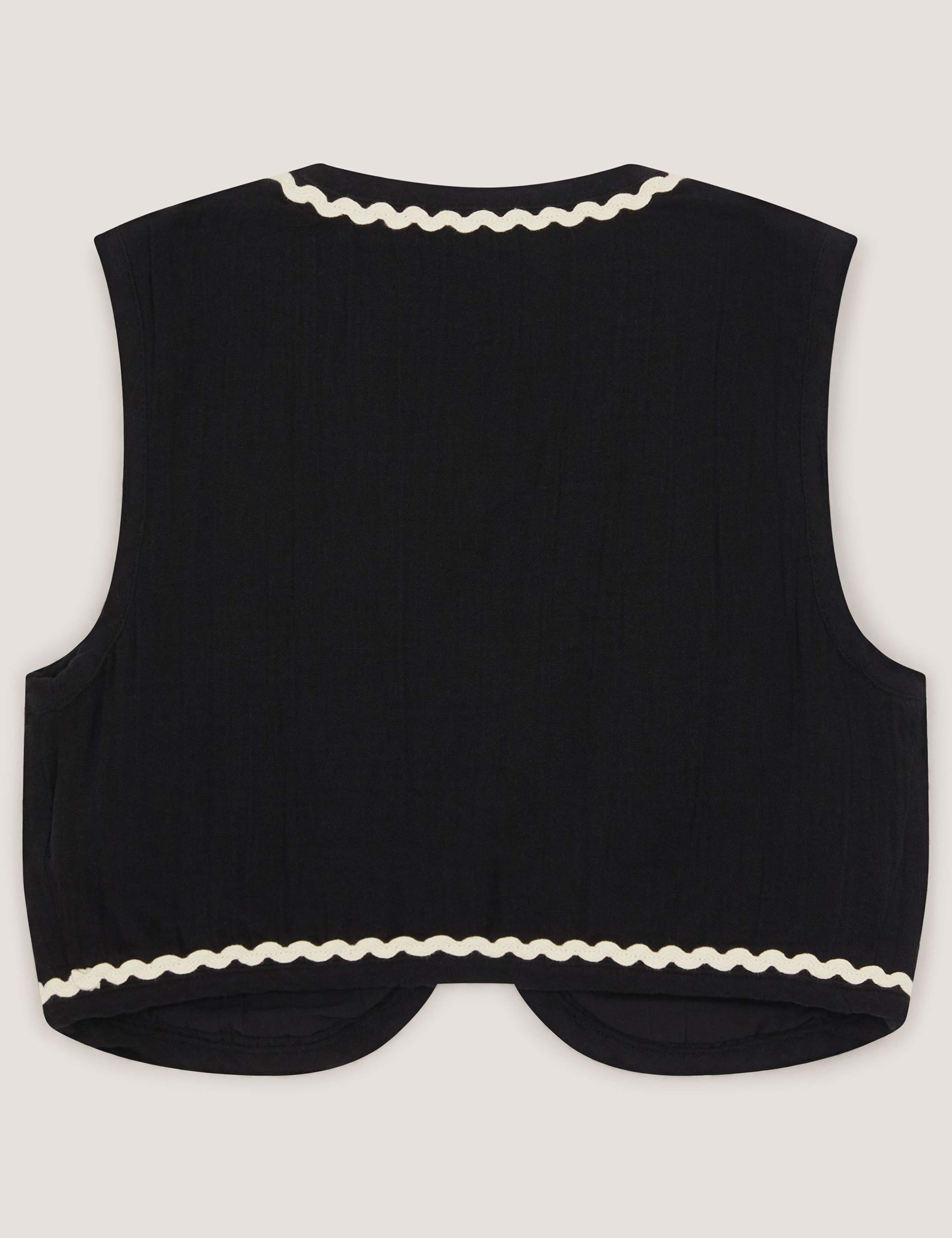 Pure Cotton Floral Embroidered Waistcoat (7-15 Yrs) 2 of 3