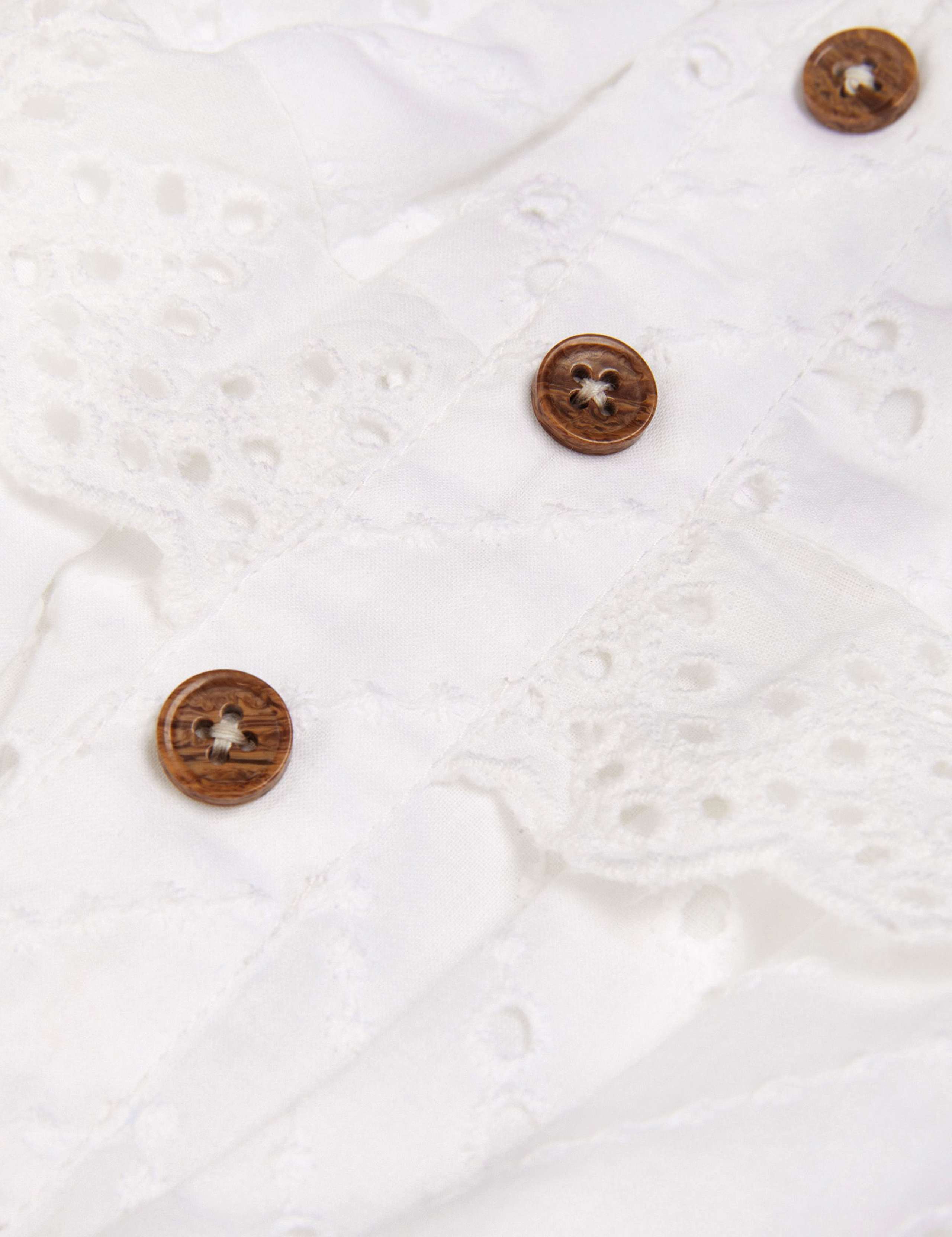 Pure Cotton Broderie Ruffle Playsuit (3-13 Yrs) 3 of 3