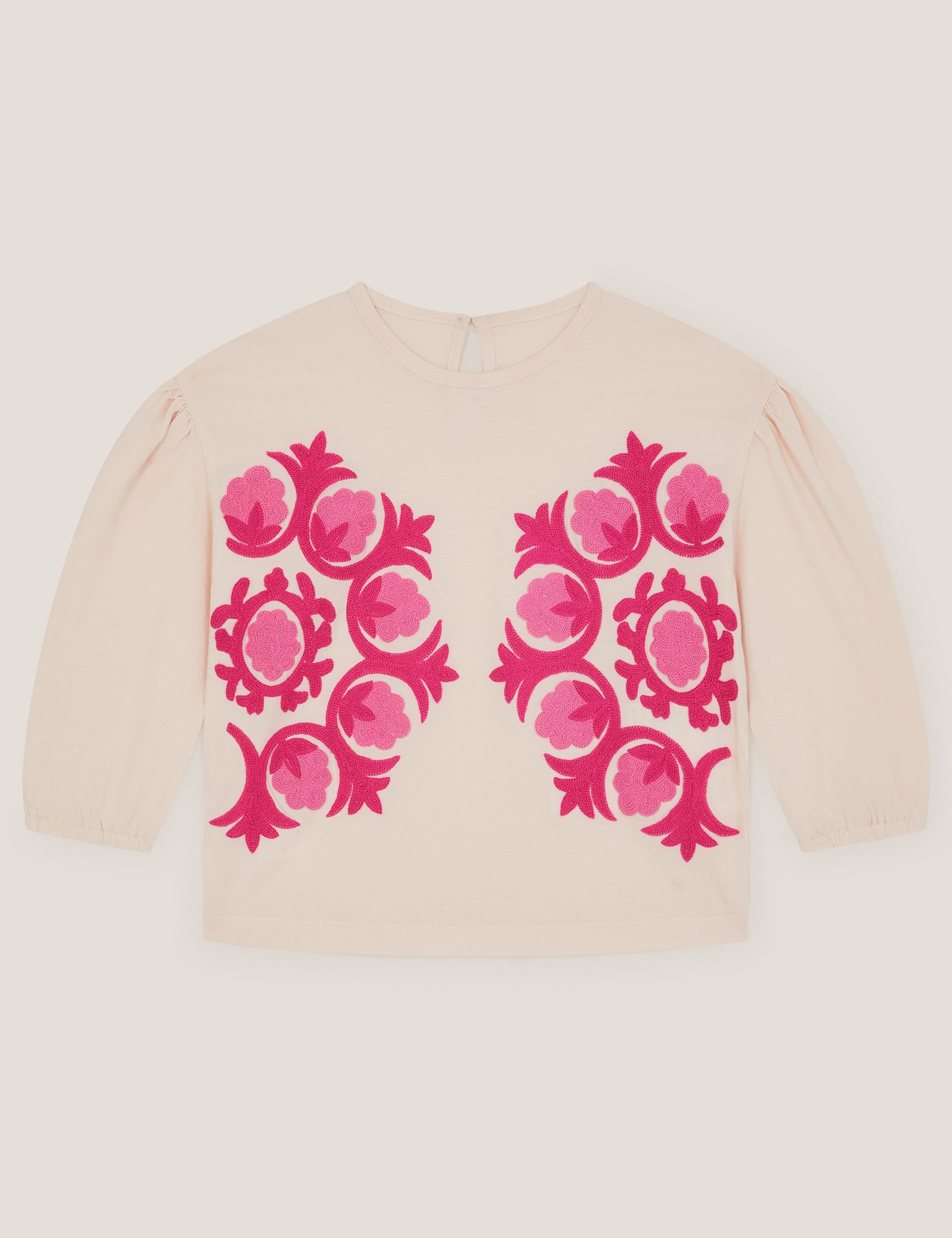 Pure Cotton Embroidered Top (3-13 Yrs) 1 of 3