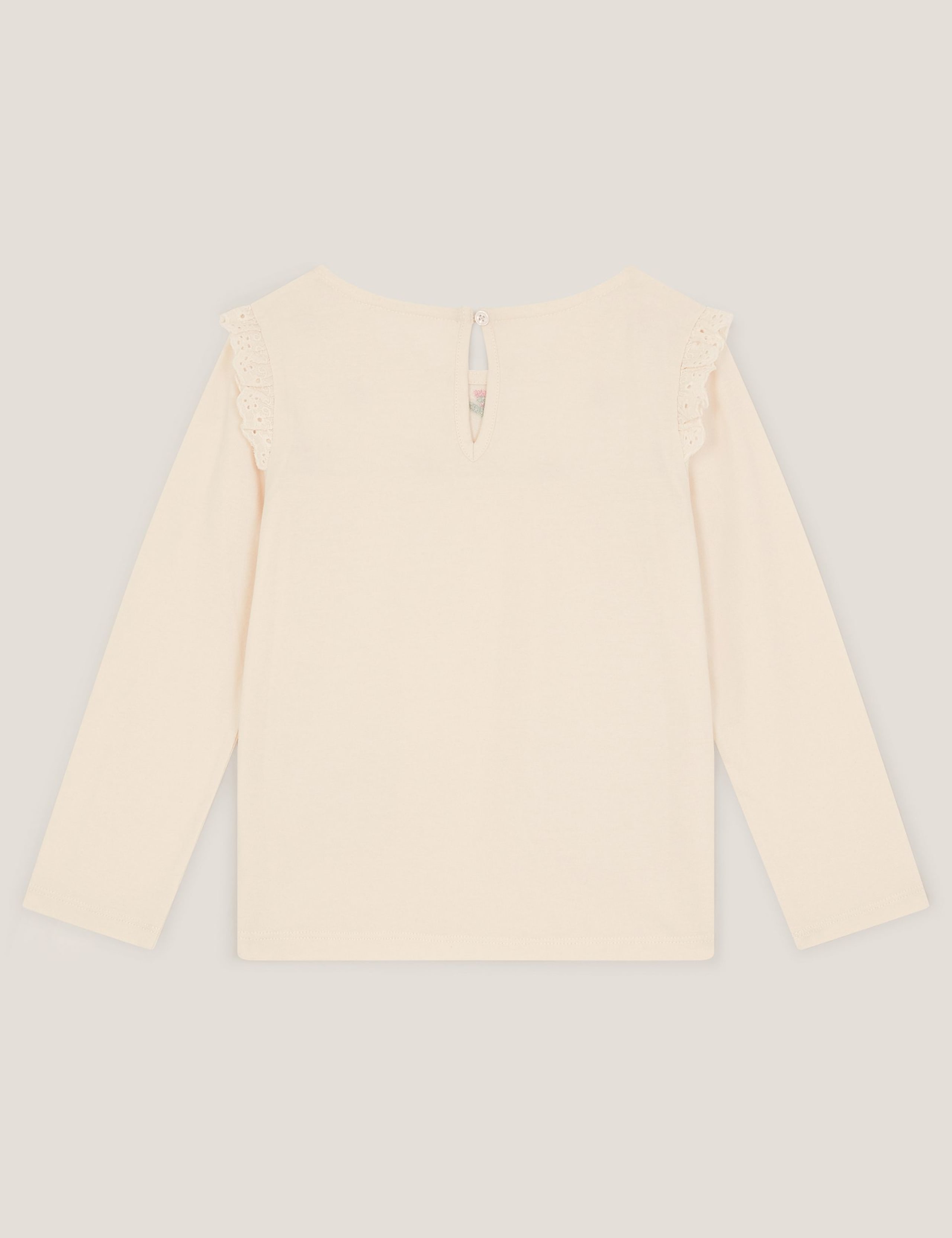 Pure Cotton Flower Embroidered Top (3-13 Years) 2 of 3