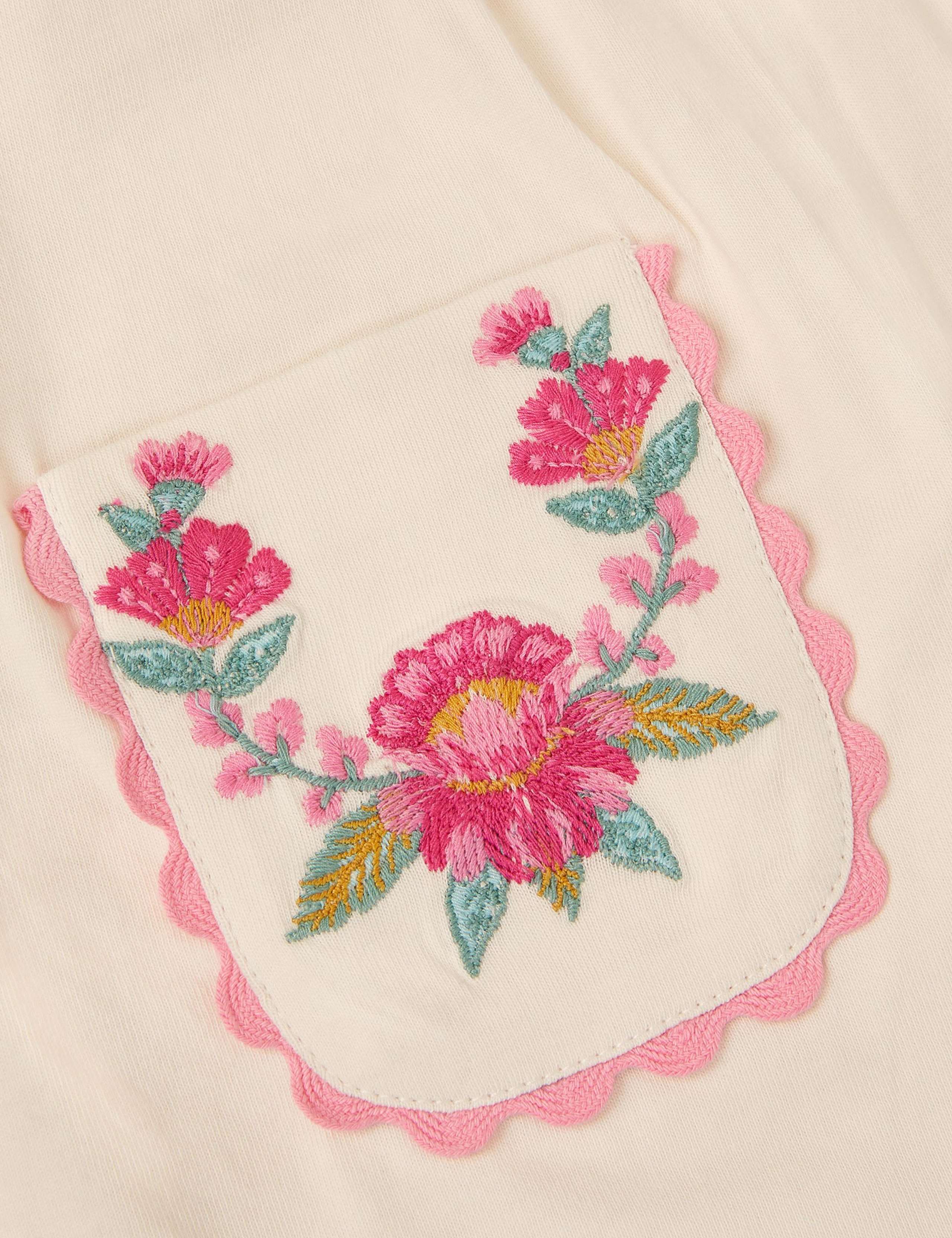 Pure Cotton Flower Embroidered Top (3-13 Years) 3 of 3