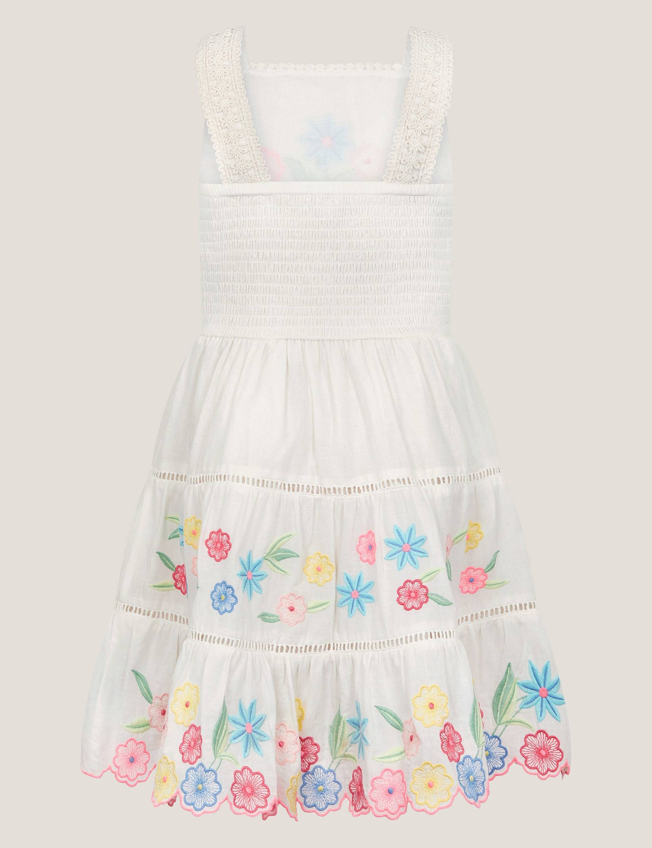 Pure Cotton Floral Embroidered Dress (3-15 Yrs) 2 of 3