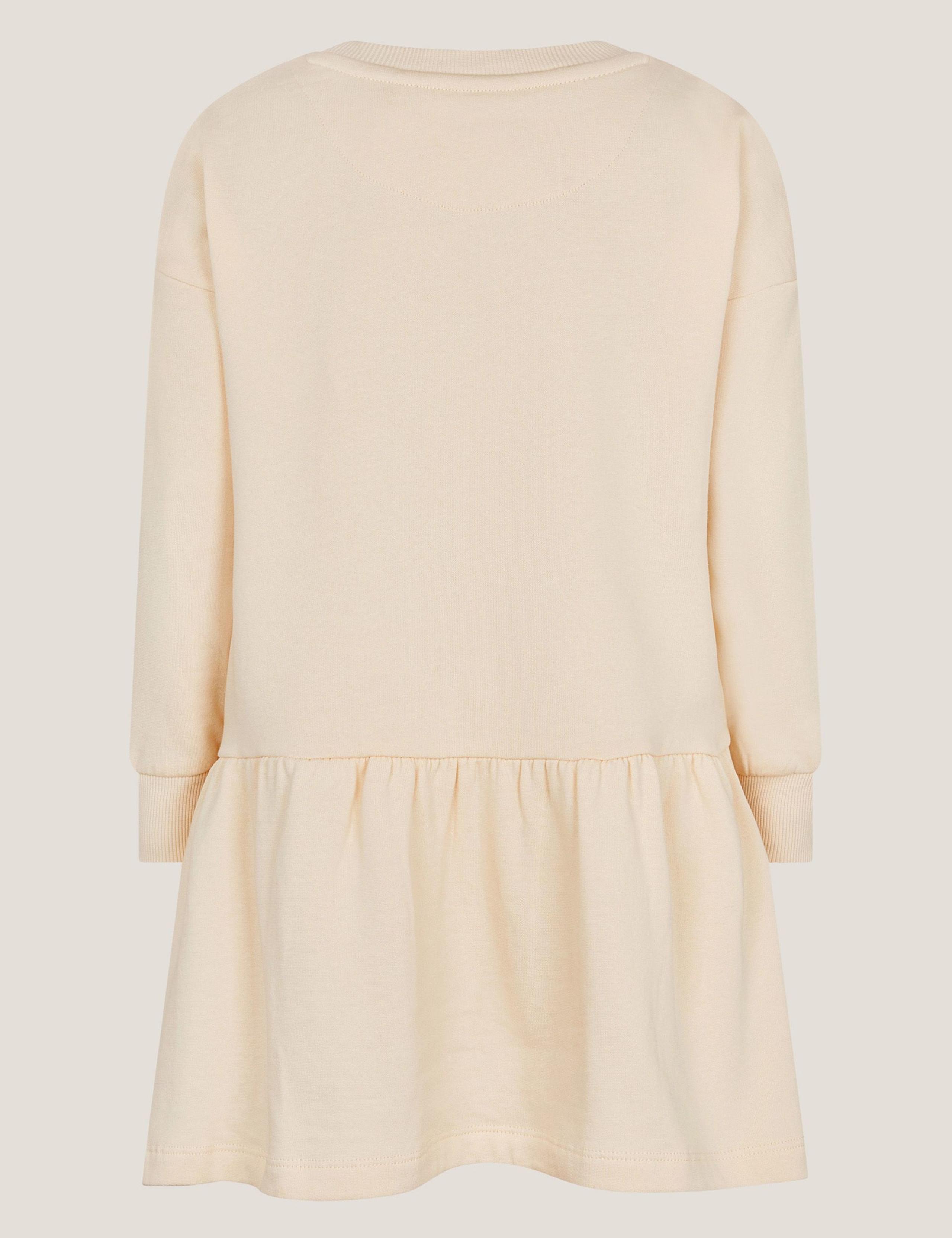 Pure Cotton Floral Slogan Sweatshirt Dress (3-13 Yrs) 2 of 3