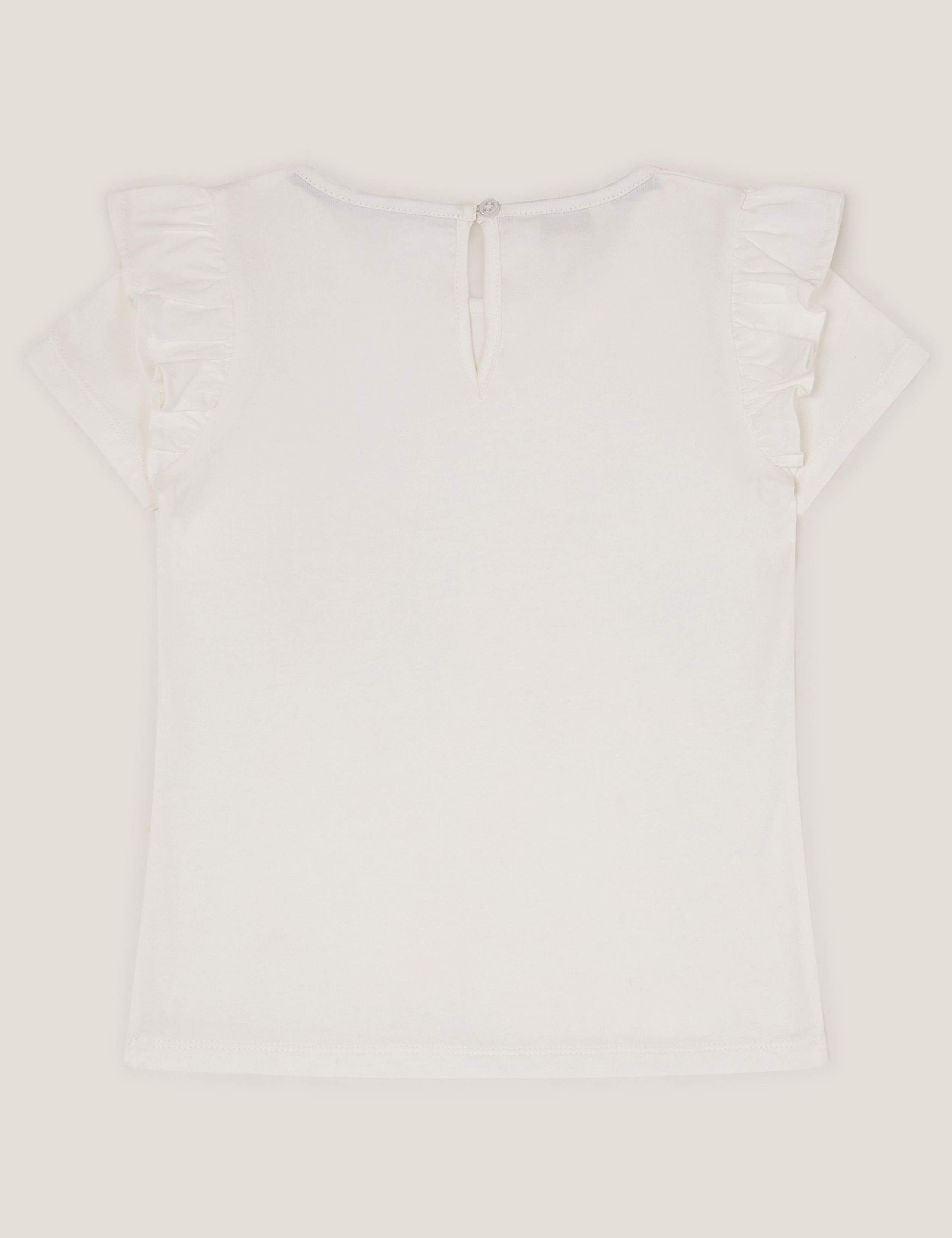 Pure Cotton Bunny Pocket Frill T-Shirt (3-13 Yrs) 3 of 3
