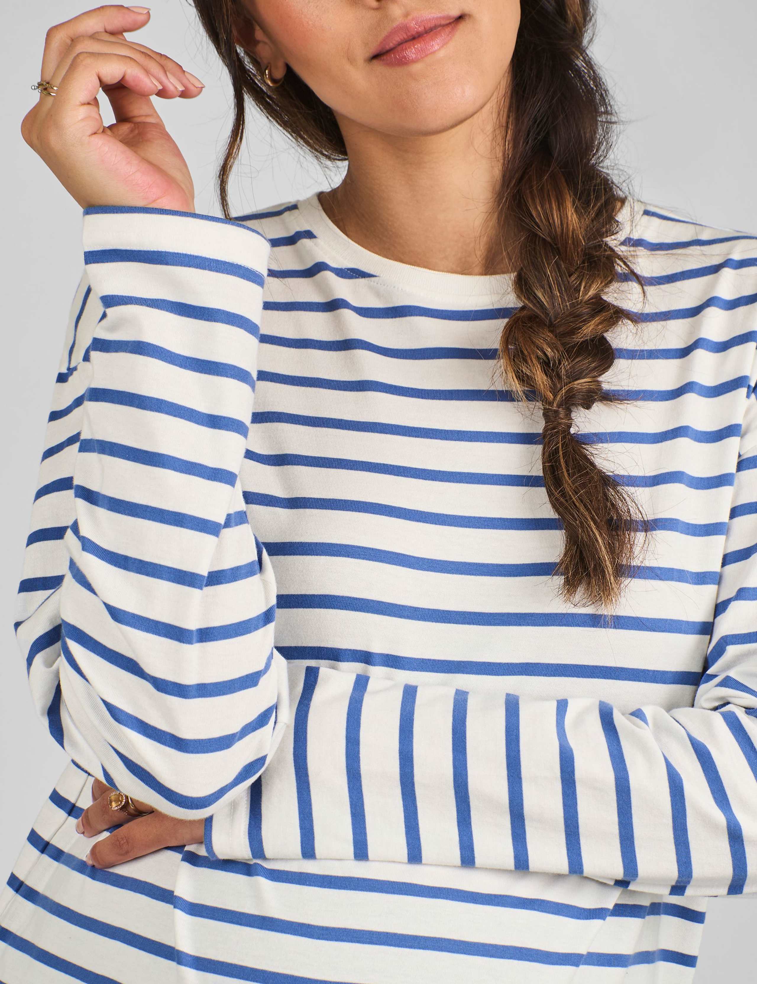 Maternity Pure Cotton Striped Top 2 of 4