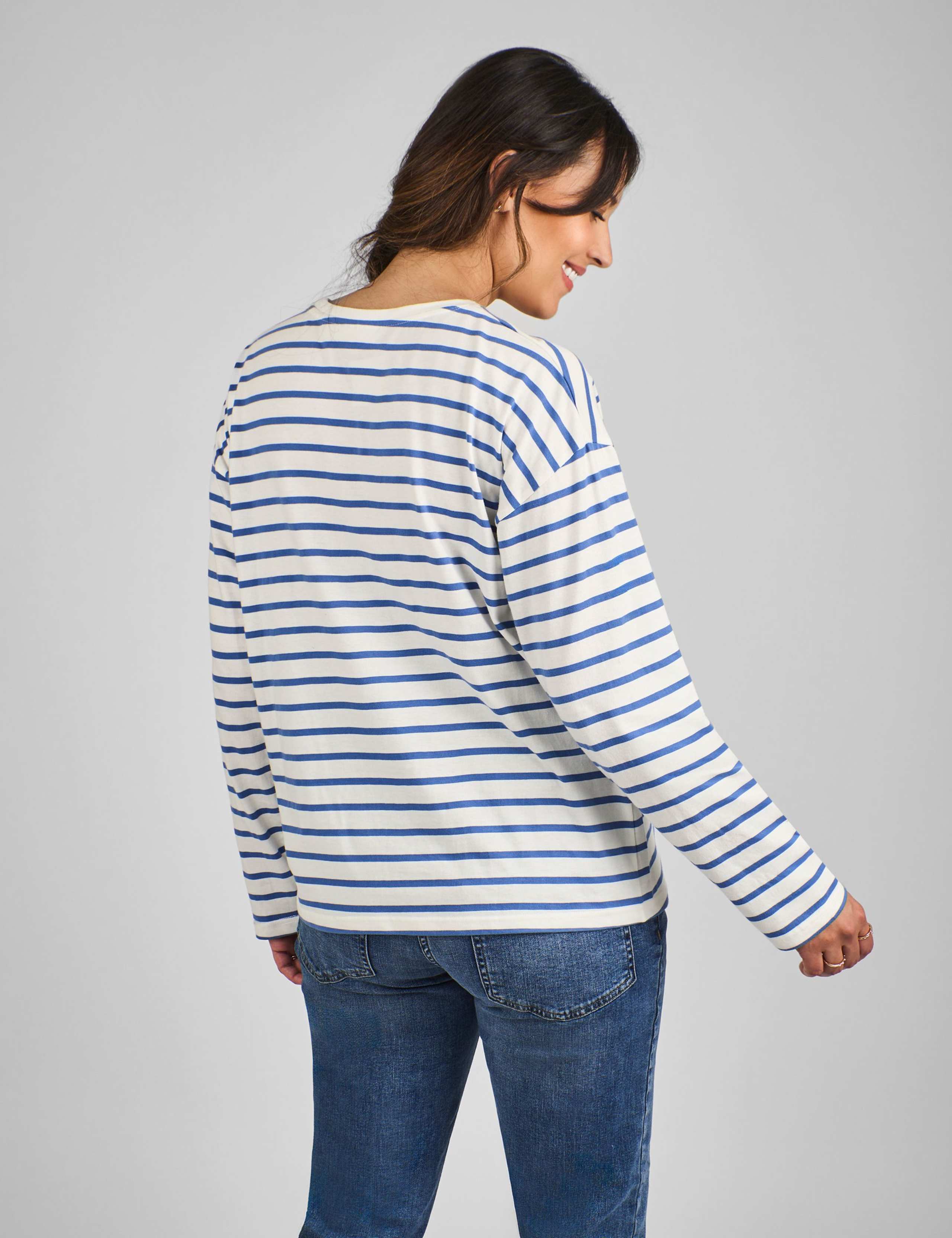 Maternity Pure Cotton Striped Top 4 of 4