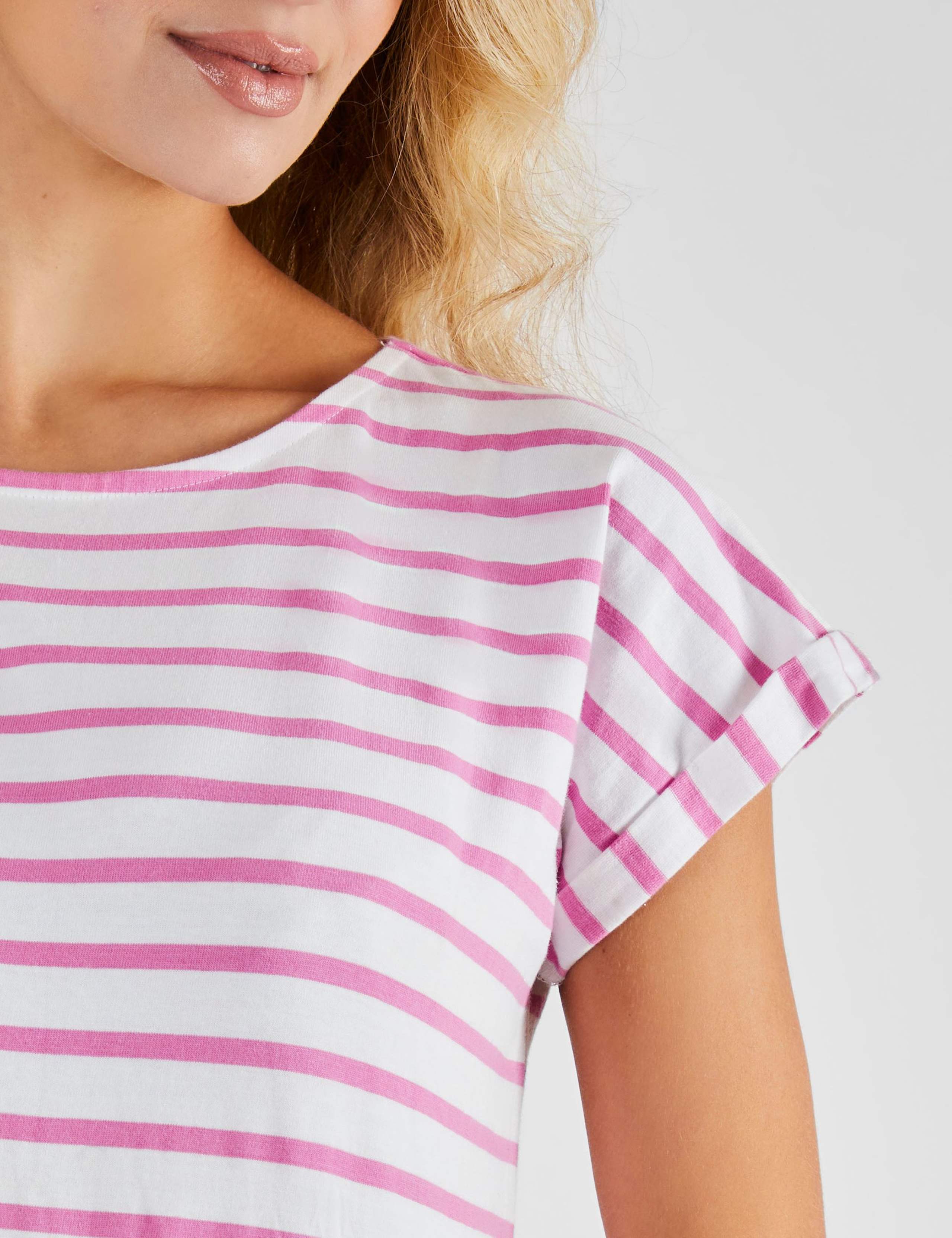 Maternity Pure Cotton Striped T-Shirt 4 of 5