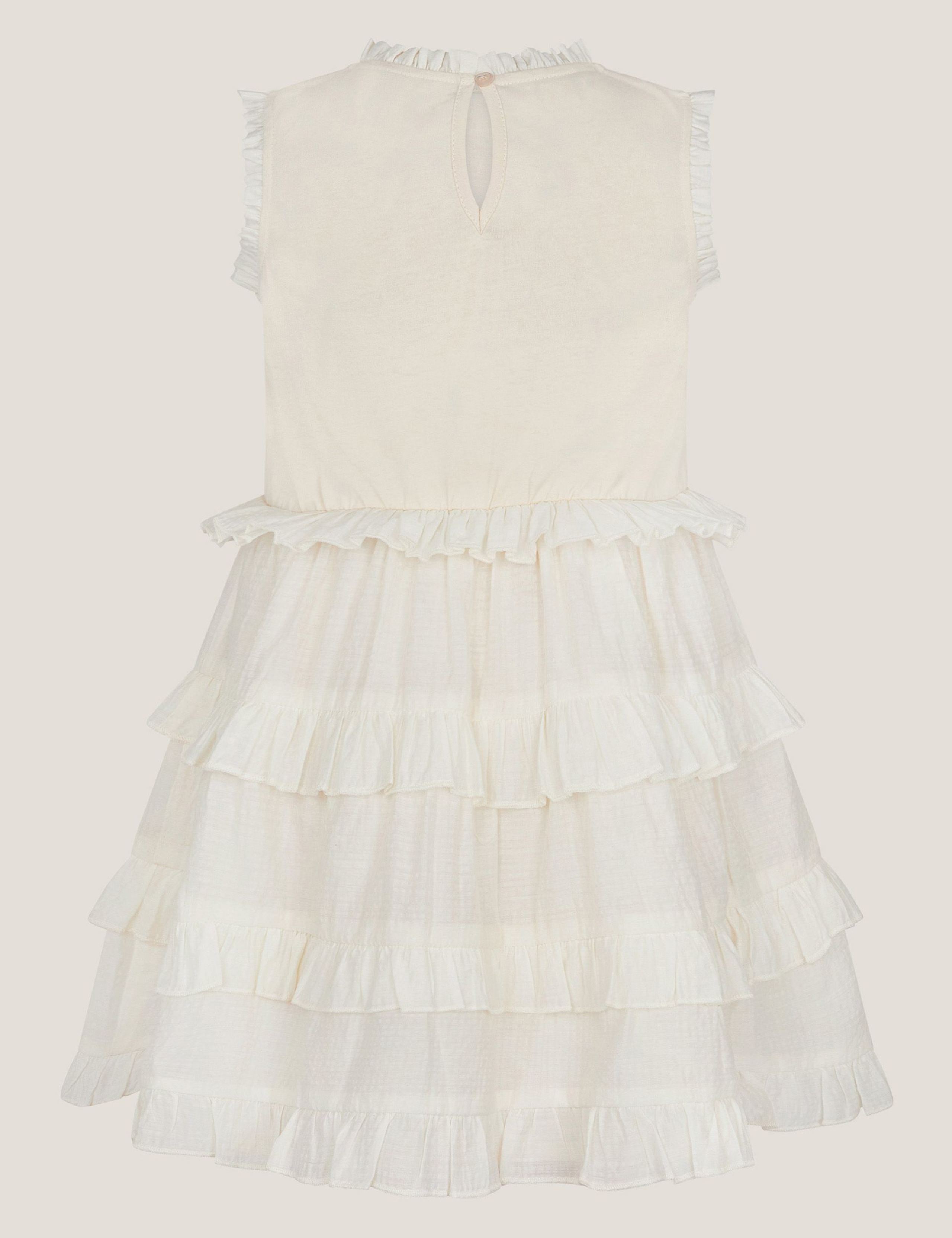 Pure Cotton Embroidered Frill Tiered Dress (3-13 Yrs) 2 of 3