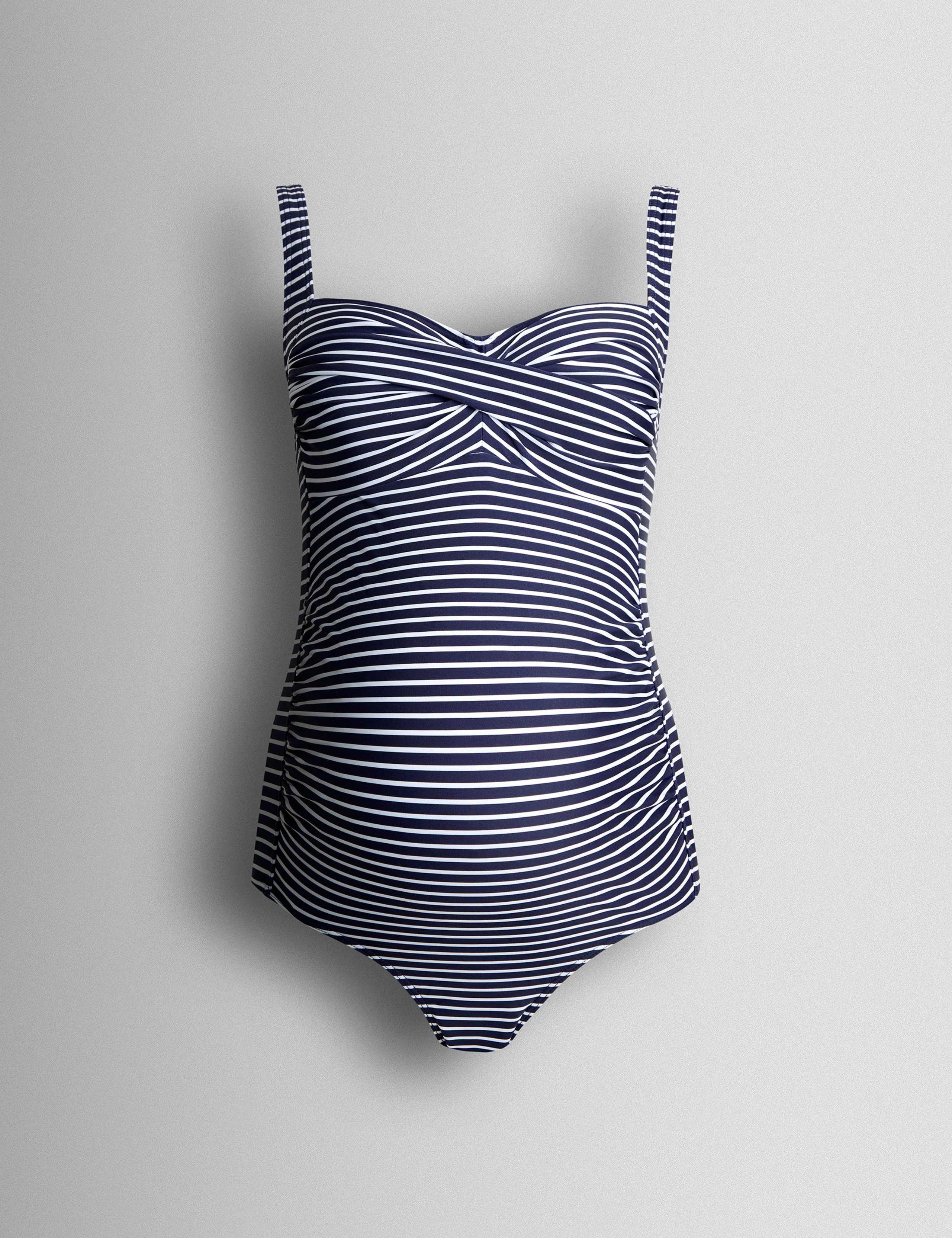Maternity Striped Twist Front Swimsuit 4 of 6