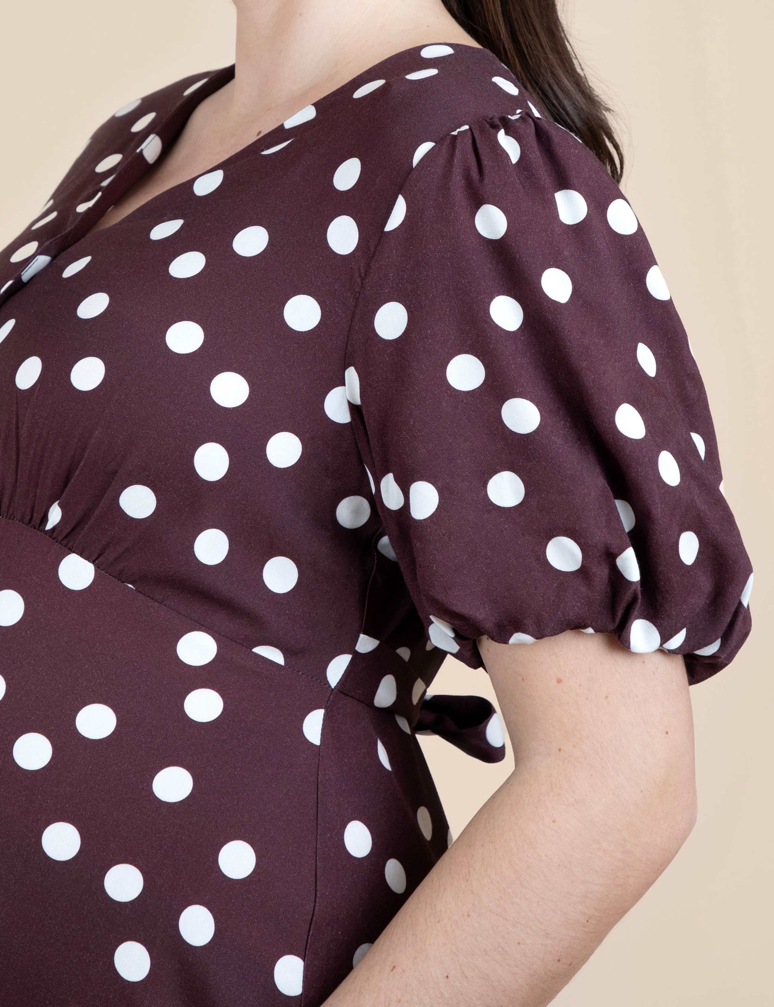 Maternity Spot Print Midi Dress 2 of 2